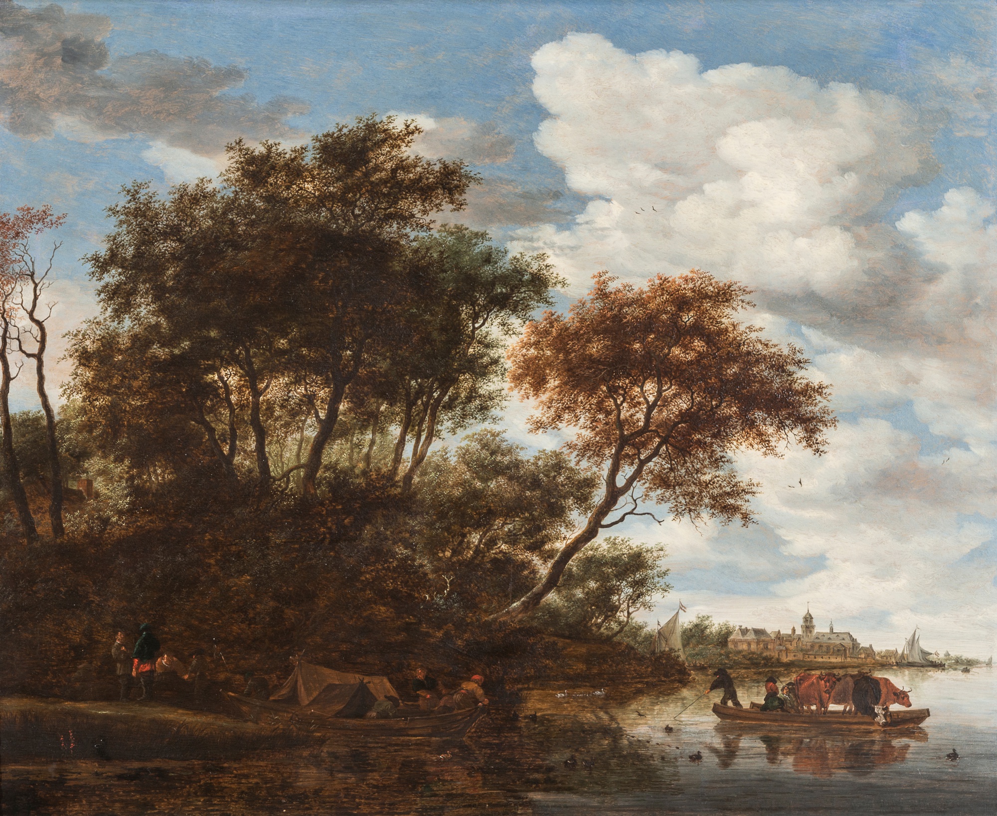Unknown — A view on the river Vecht with Kasteel Nijenrode beyond