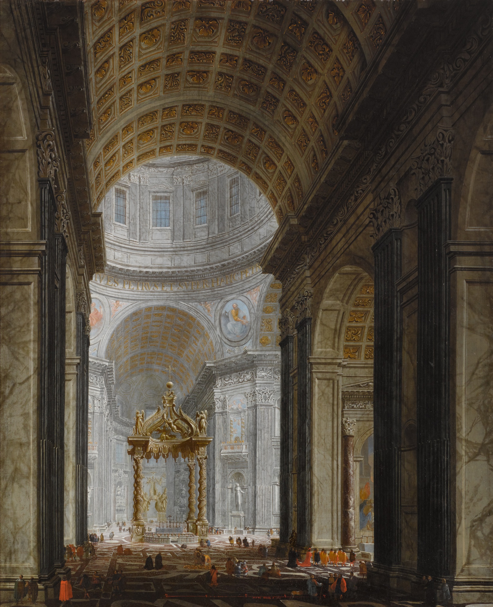 Wilhelm Schubert van Ehrenberg — A view of the interior of Saint Peter's Basilica, Rome