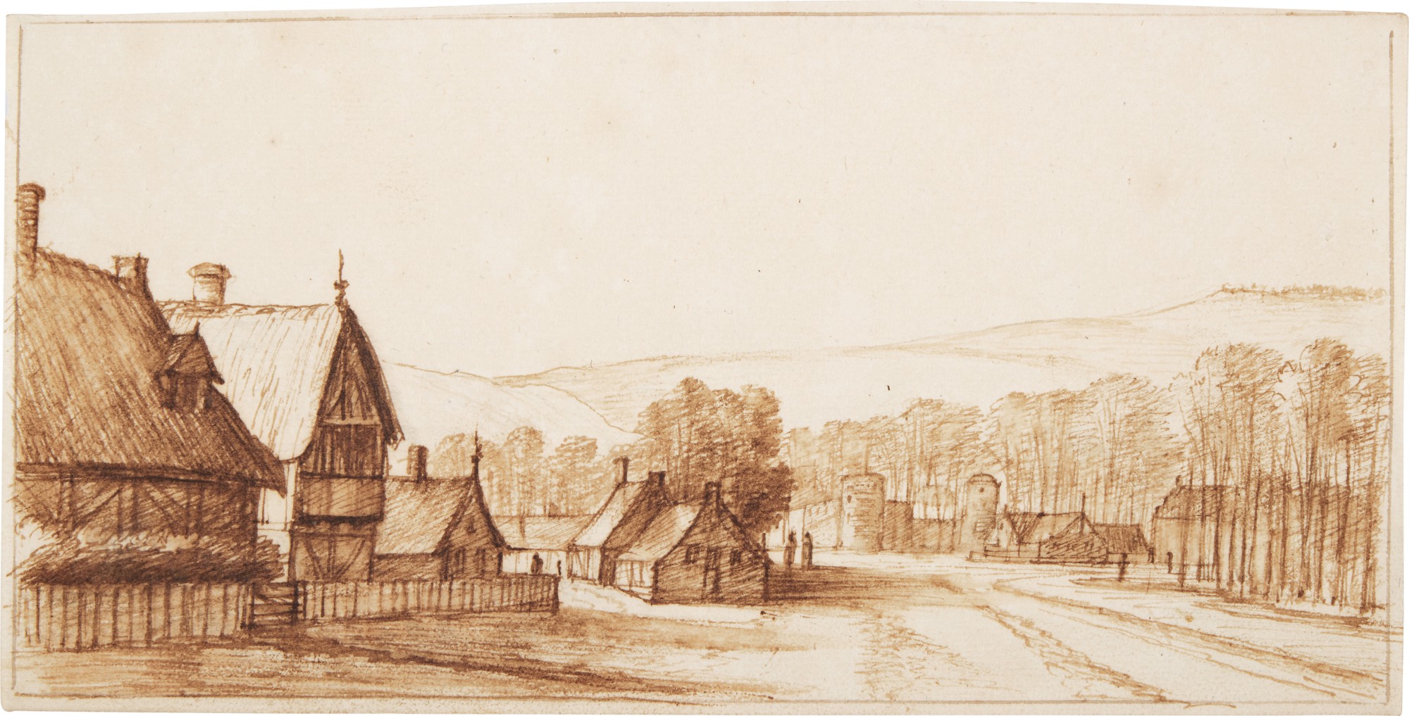 View of Tonbridge, looking towards the Castle