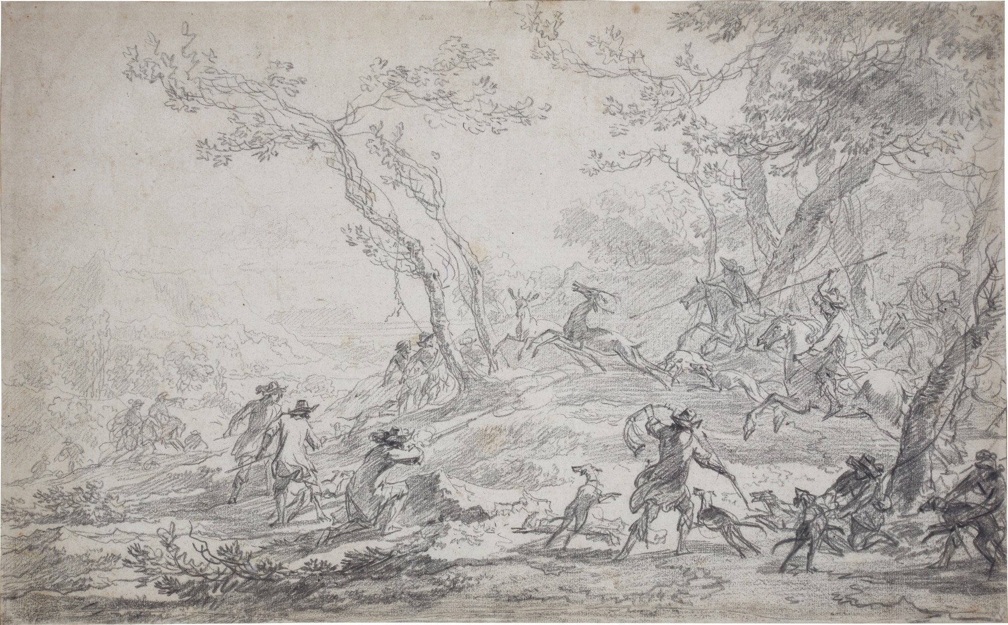 Nicolaes Pietersz. Berchem — A deer hunt