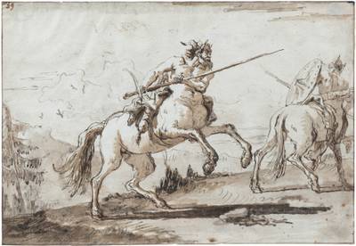 Two centaurs in combat