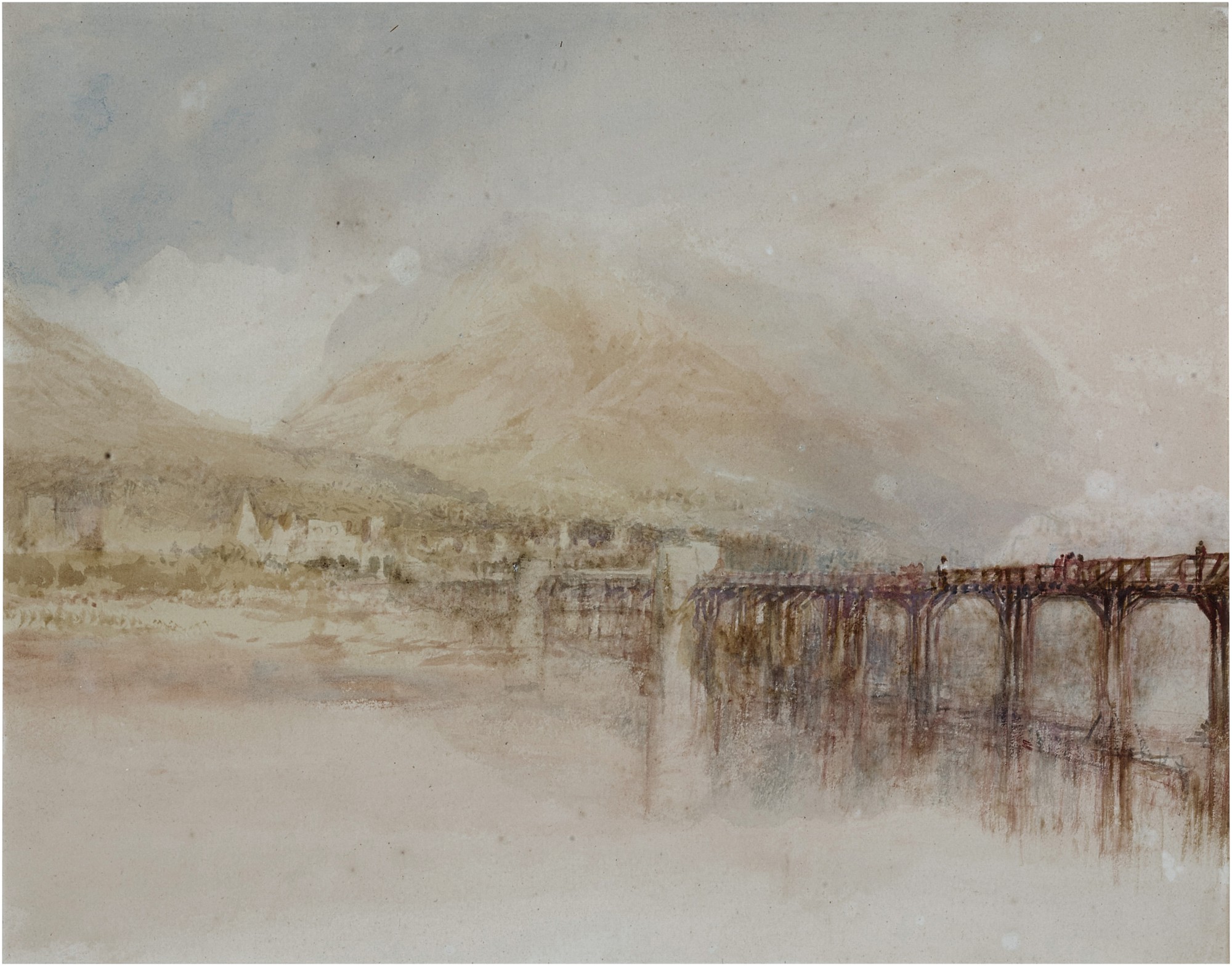 Ponte Suza at Aosta in the Italian Alps