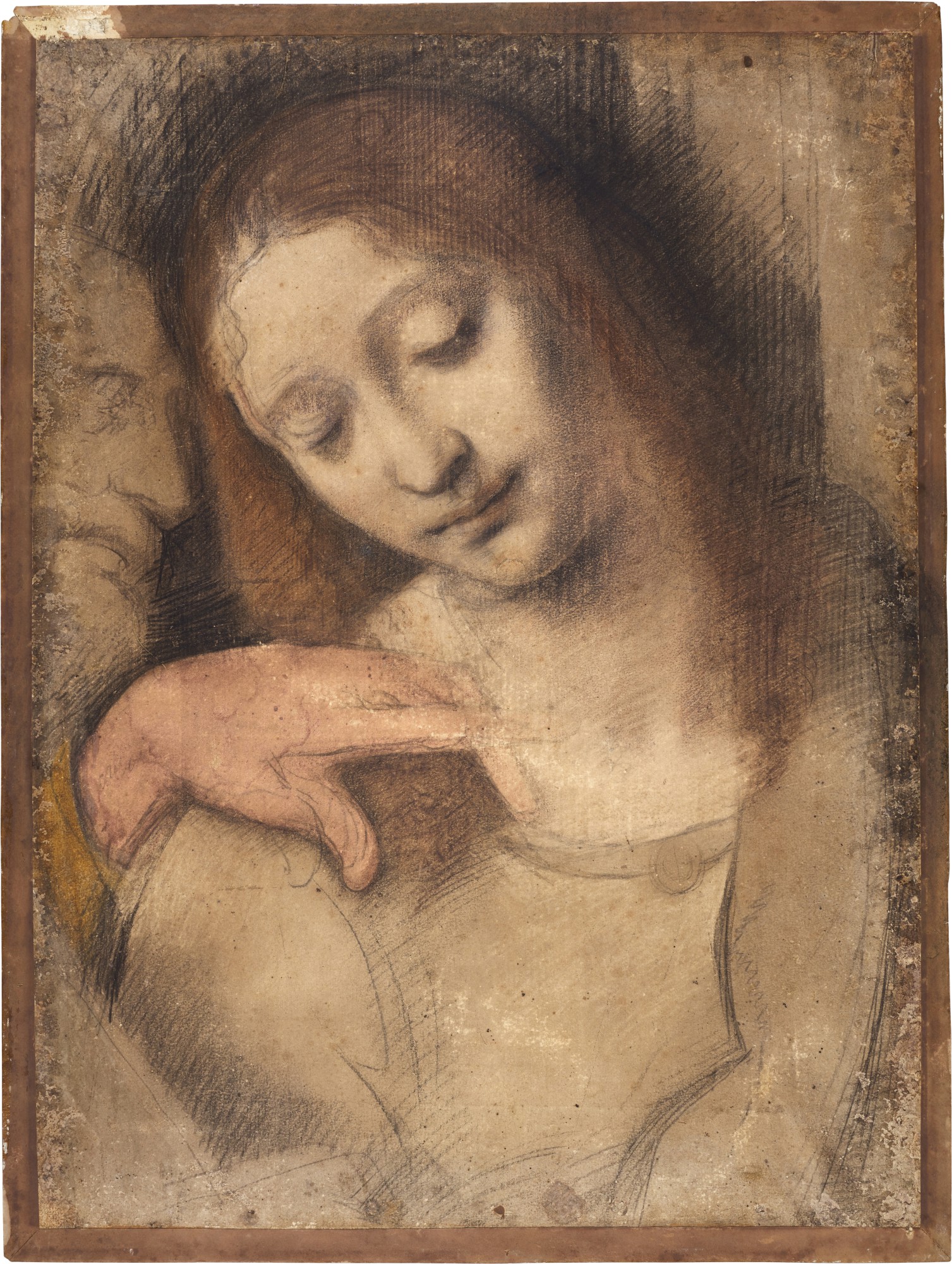 The Head of Saint John the Evangelist with the profile of the Head of Saint Peter to the left (after Leonardo da Vinci)