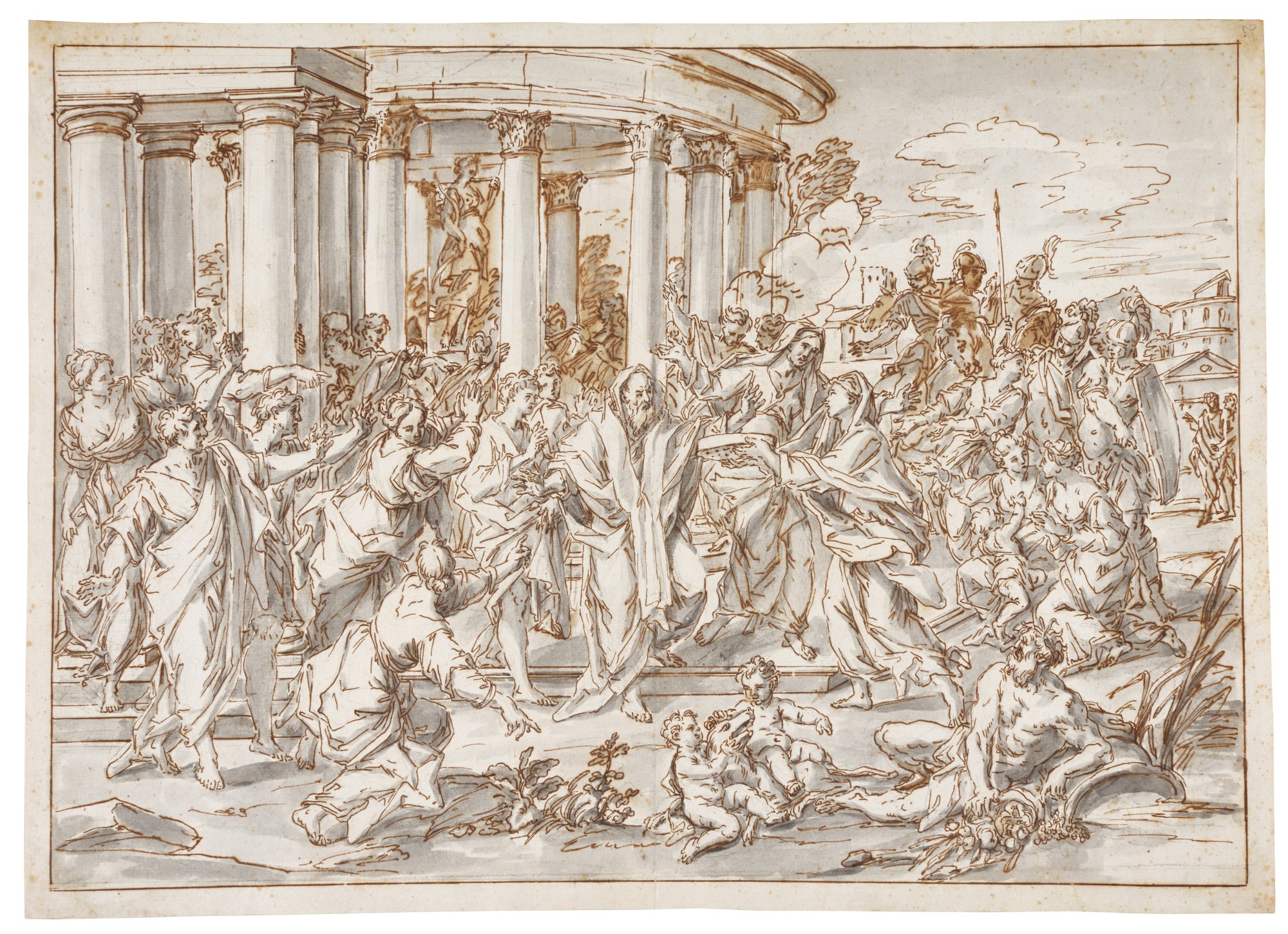 Niccolo Ricciolini — The Vestal Virgin Tuccia proving her Innocence