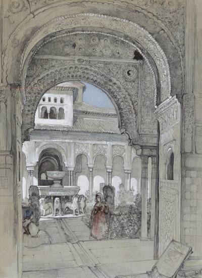 The Court of the Lions from the Hall of Justice, Granada