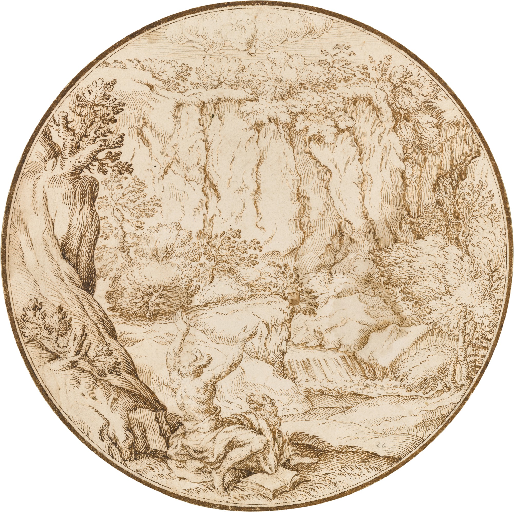 Roman School, 17th century — St. Jerome in a Landscape