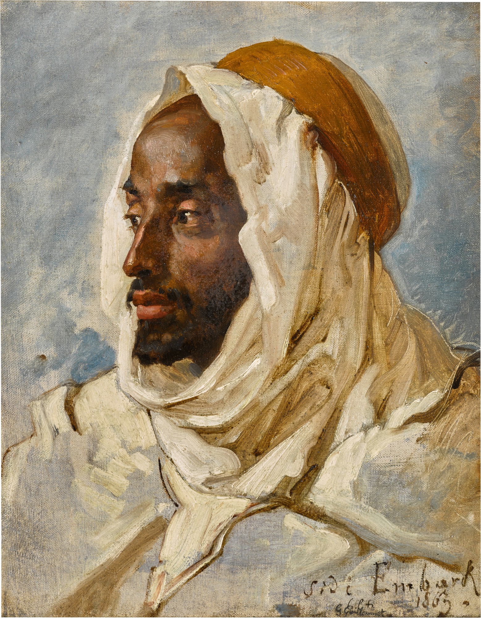 Gustave Guillaumet — A Man in Profile, Algeria