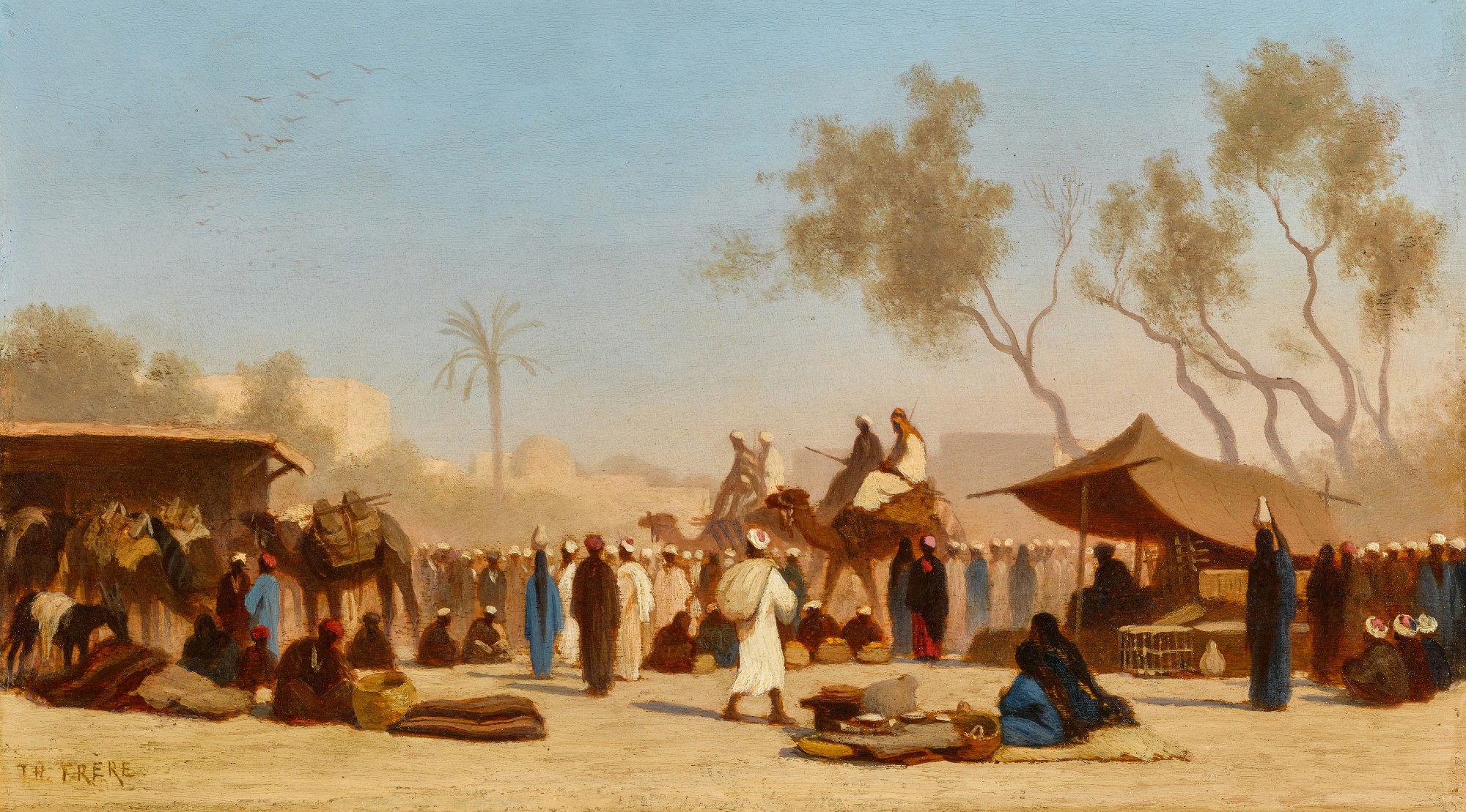 Charles Théodore Frère — Arrival of a Caravan outside Cairo