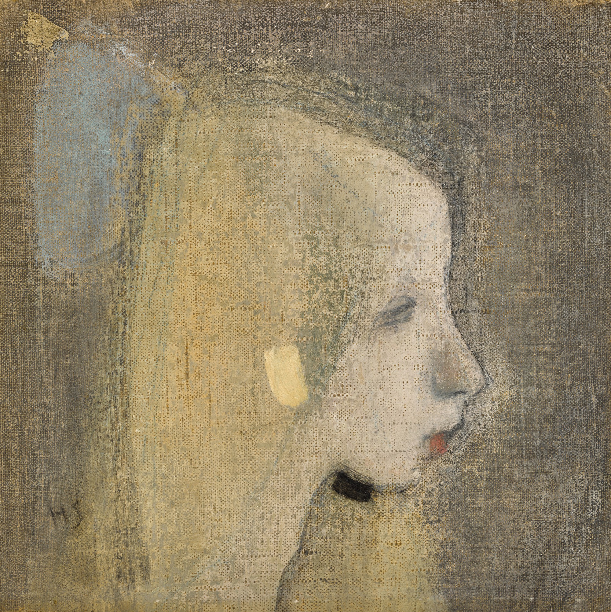 Helene Schjerfbeck — Blonde Girl (Girl with Blue Bow)