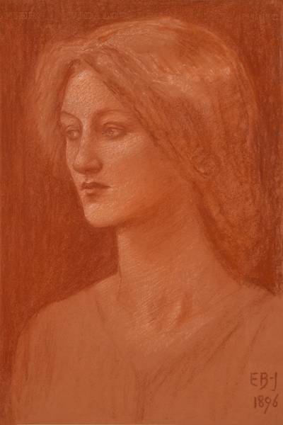 Study of a Girl's Head linked to a study of one of the Sea Nymphs in the second version of The Arming of Perseus