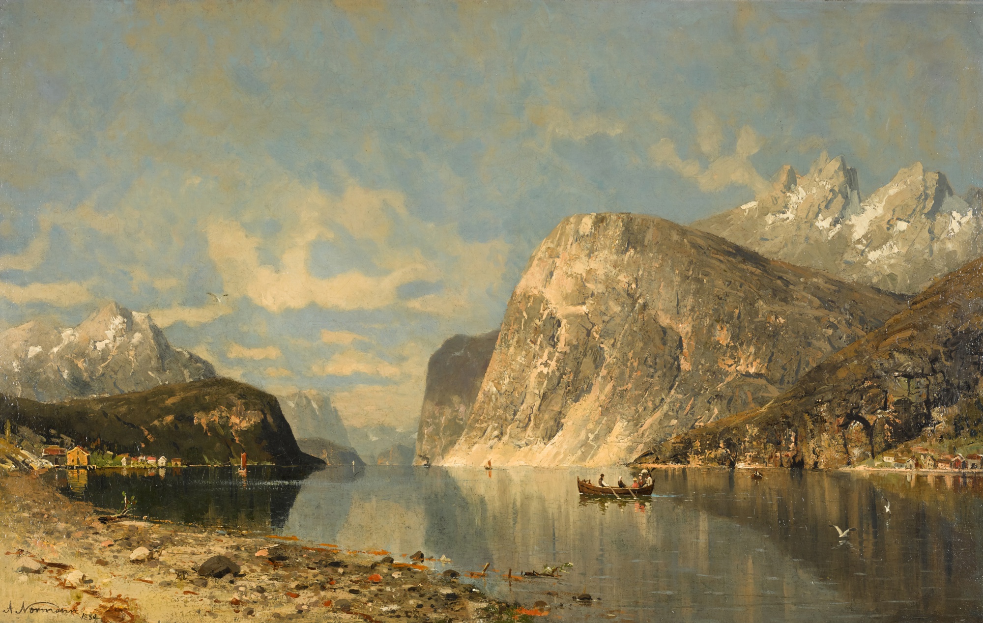 Adelsteen Normann — Rowing on the fjord