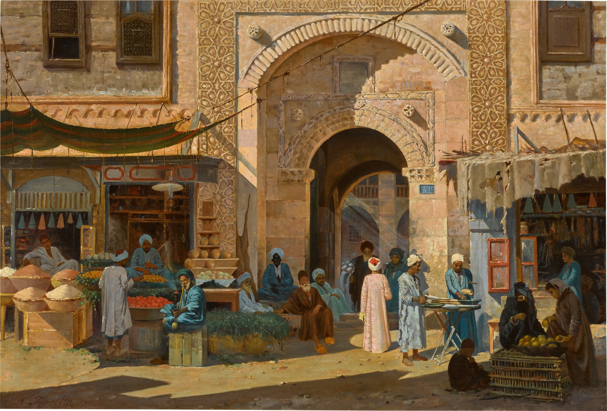 Nicola Forcella — The Bazaar, Bab-el Sharia, Cairo