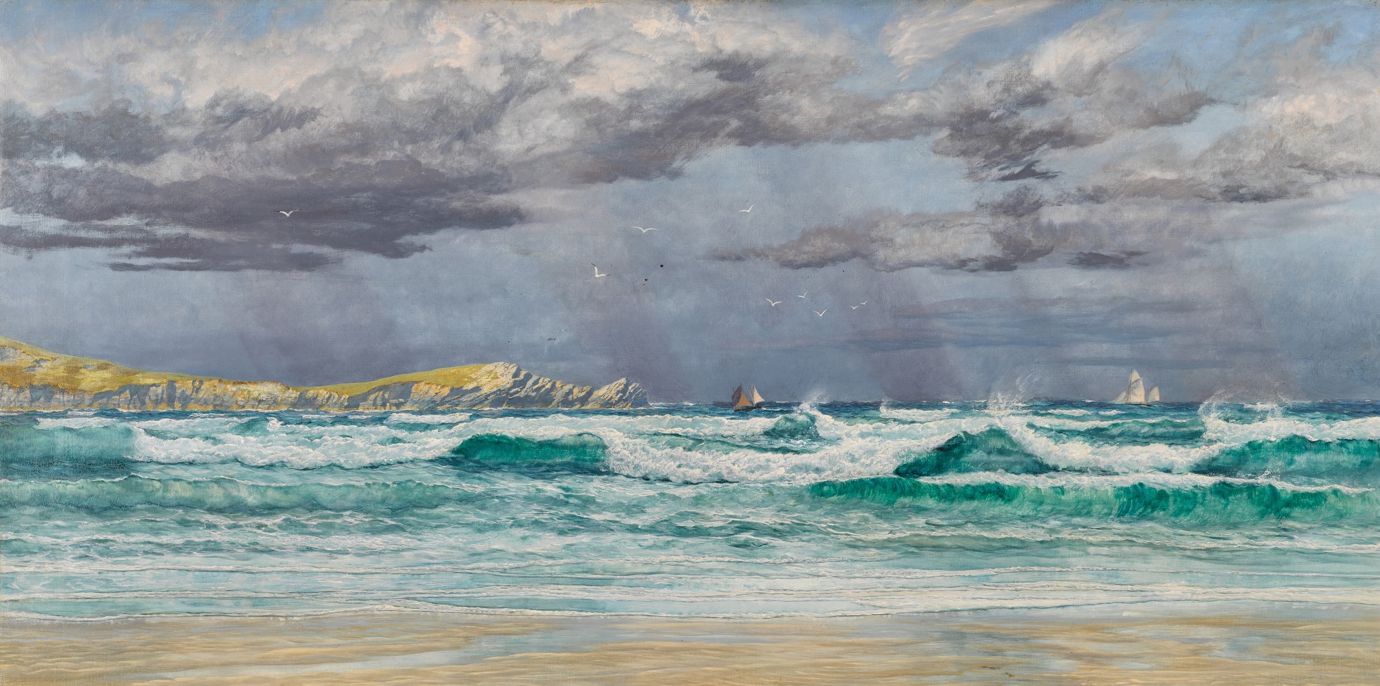 John Brett — Towan Head, Cornwall, the Wind off Shore