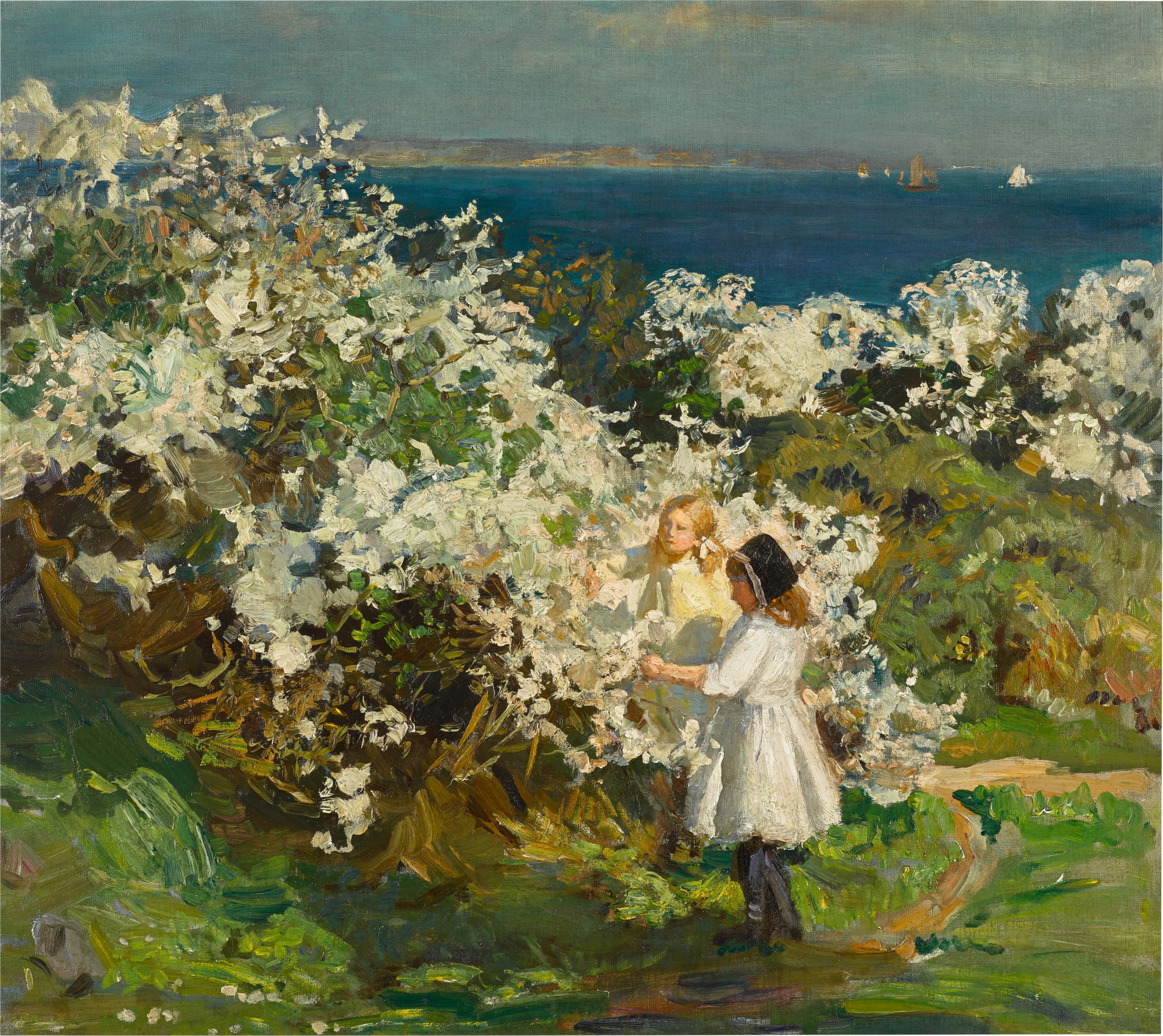 Picking Blossom over Mount’s Bay