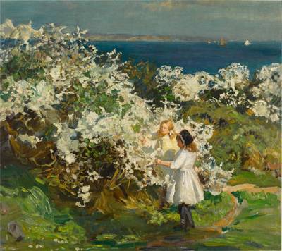 Picking Blossom over Mount’s Bay