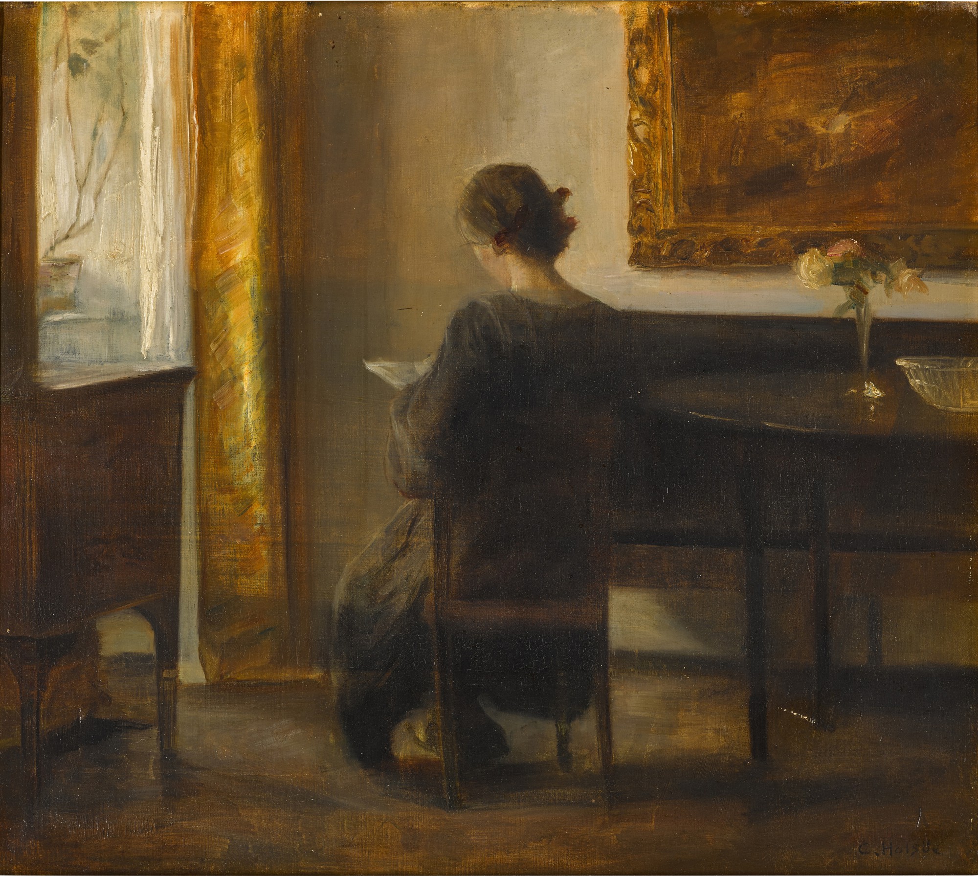 Lady Reading in an Interior