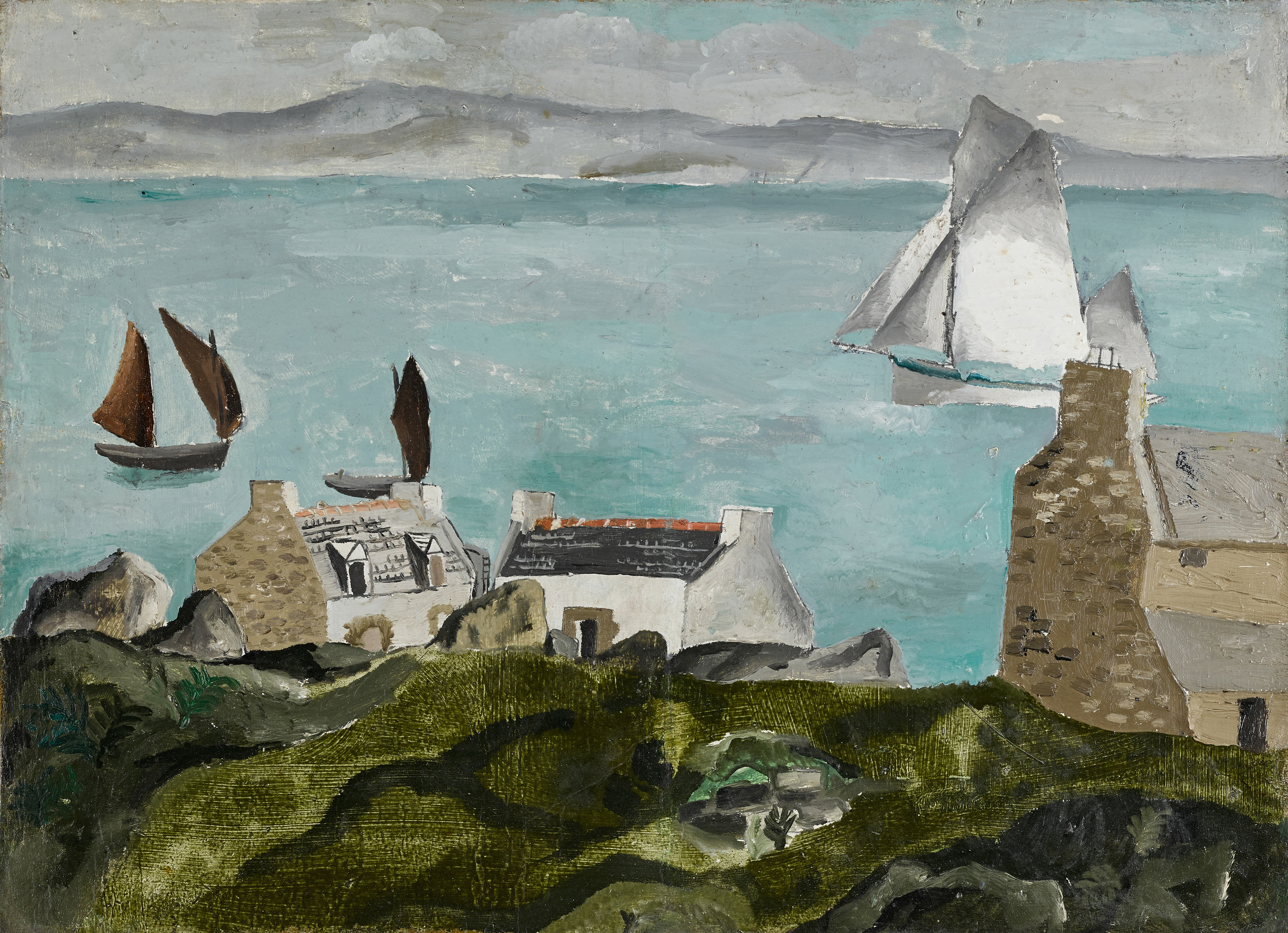 White Yacht off the Breton Coast