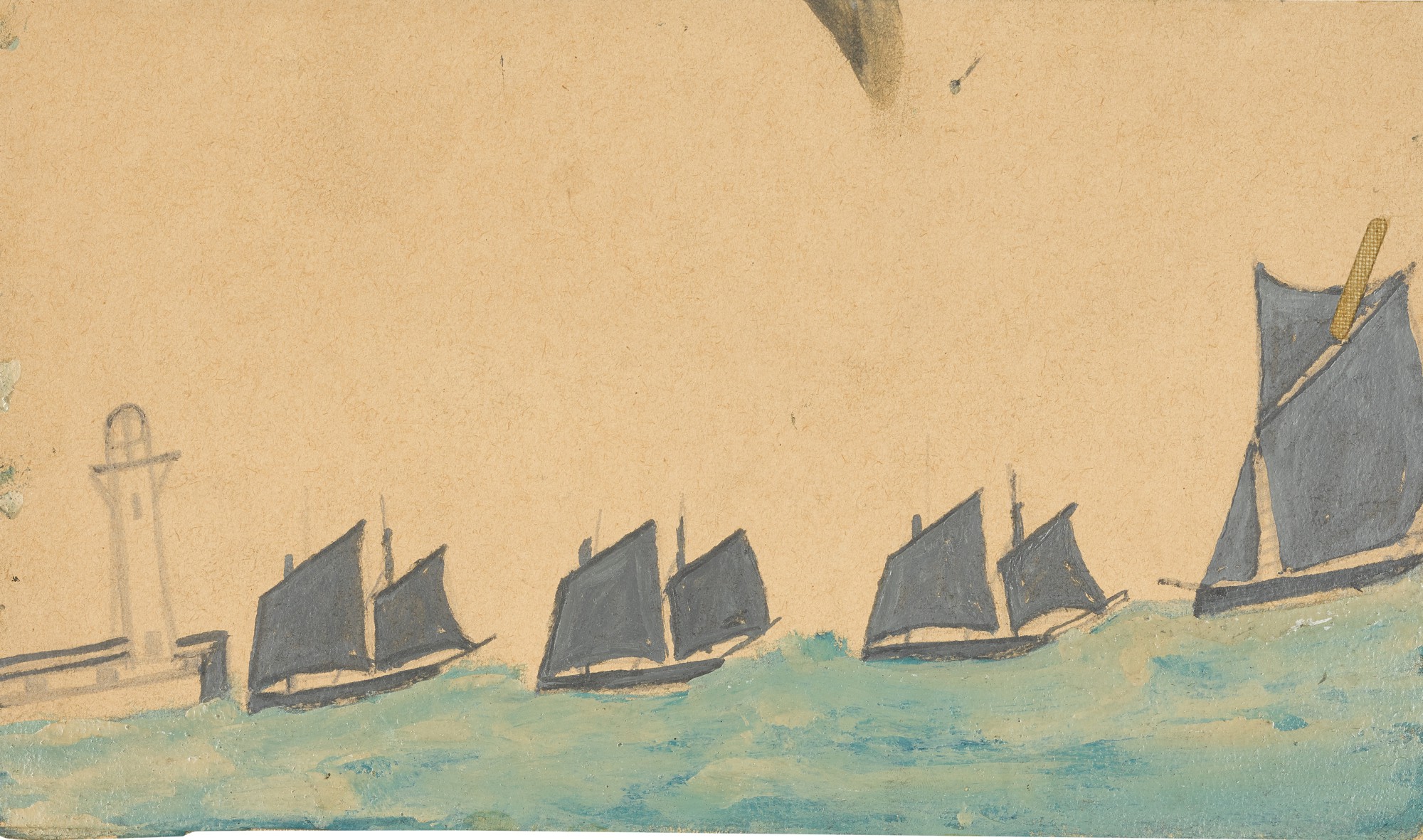 Four Sailing Boats and Pier Head