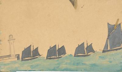 Four Sailing Boats and Pier Head