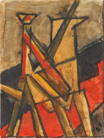 Study of Man and Horse