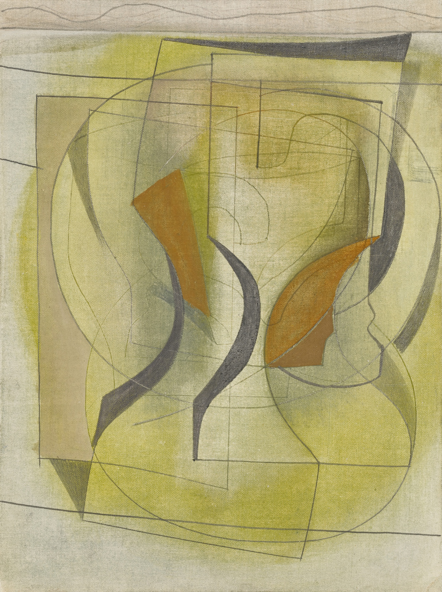Ben Nicholson — aug 14-50 (2) : still life (linear)