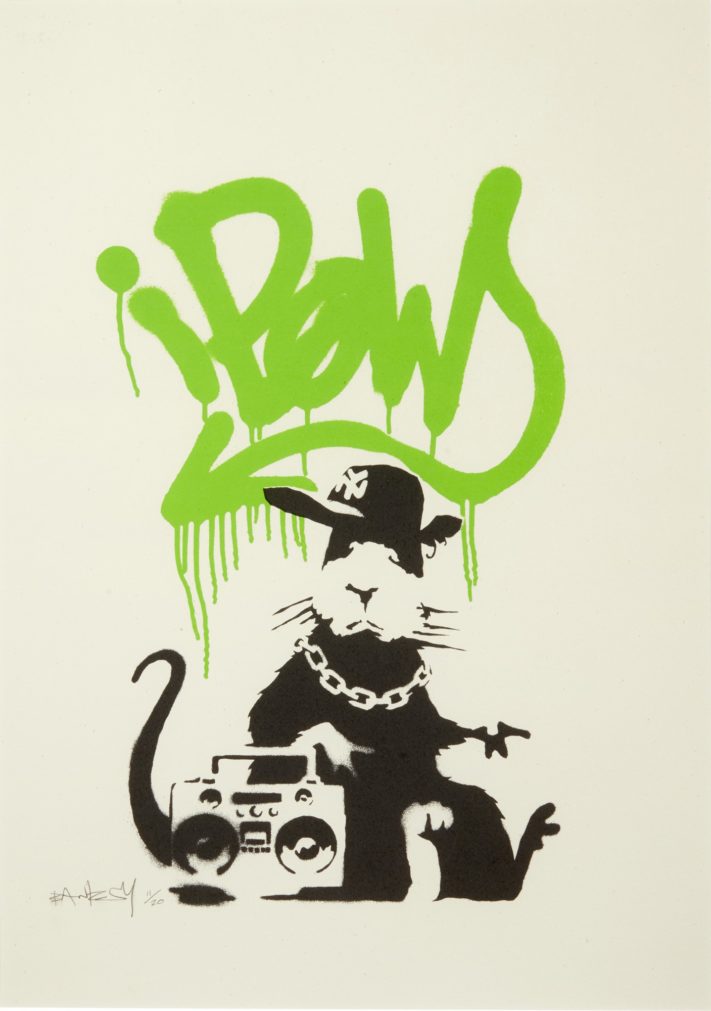 Banksy — Gangsta Rat (Green)