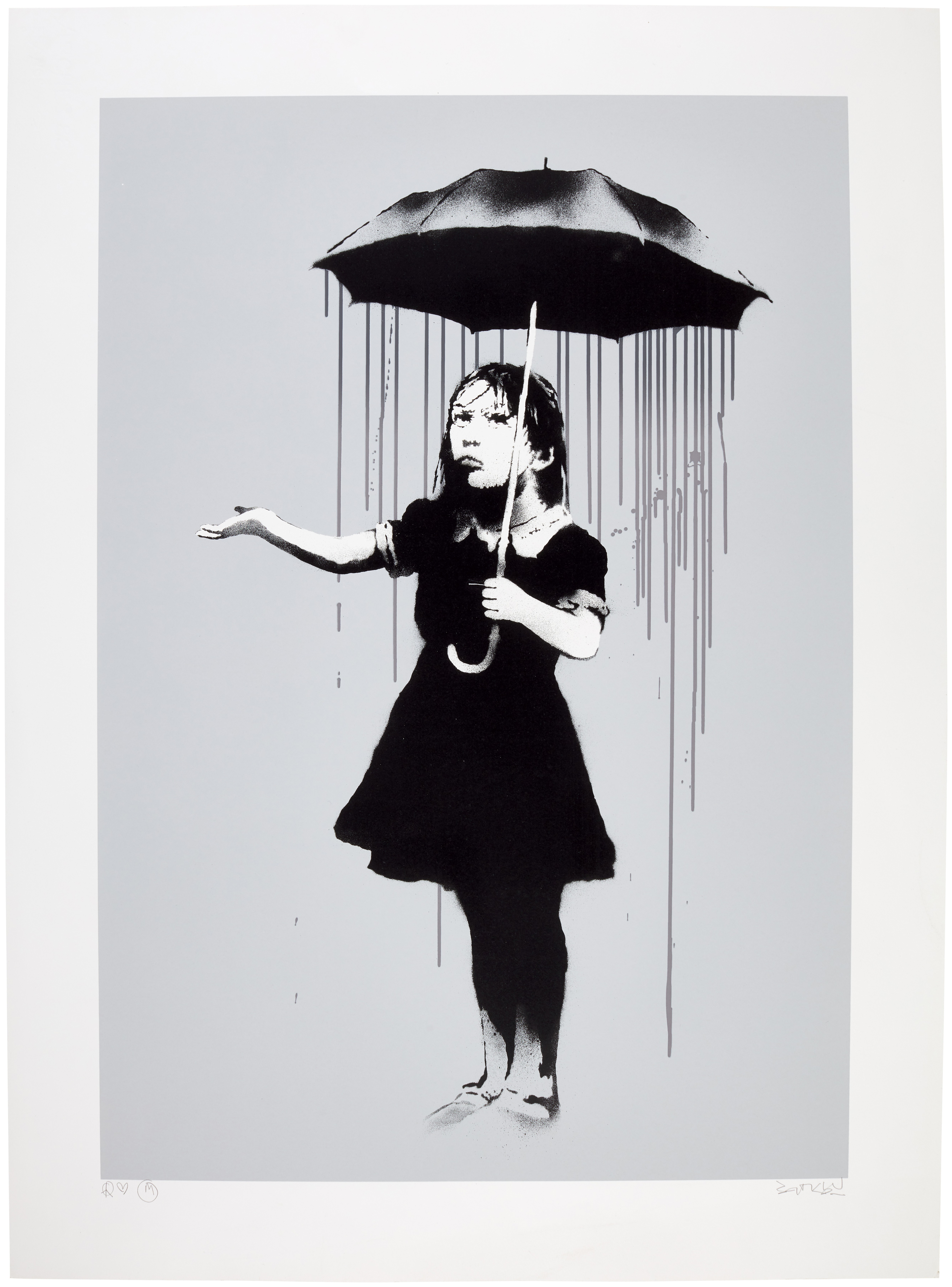 Banksy — Nola (Grey Rain)