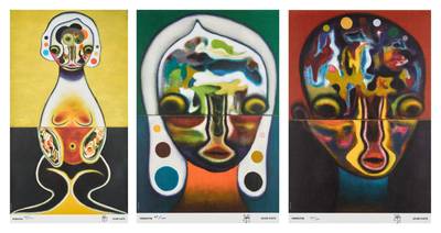 Untitled 1 (Homme Rouge); Untitled 2 (Femme Verte); and Untitled 3 (Jaune) (Three Works)