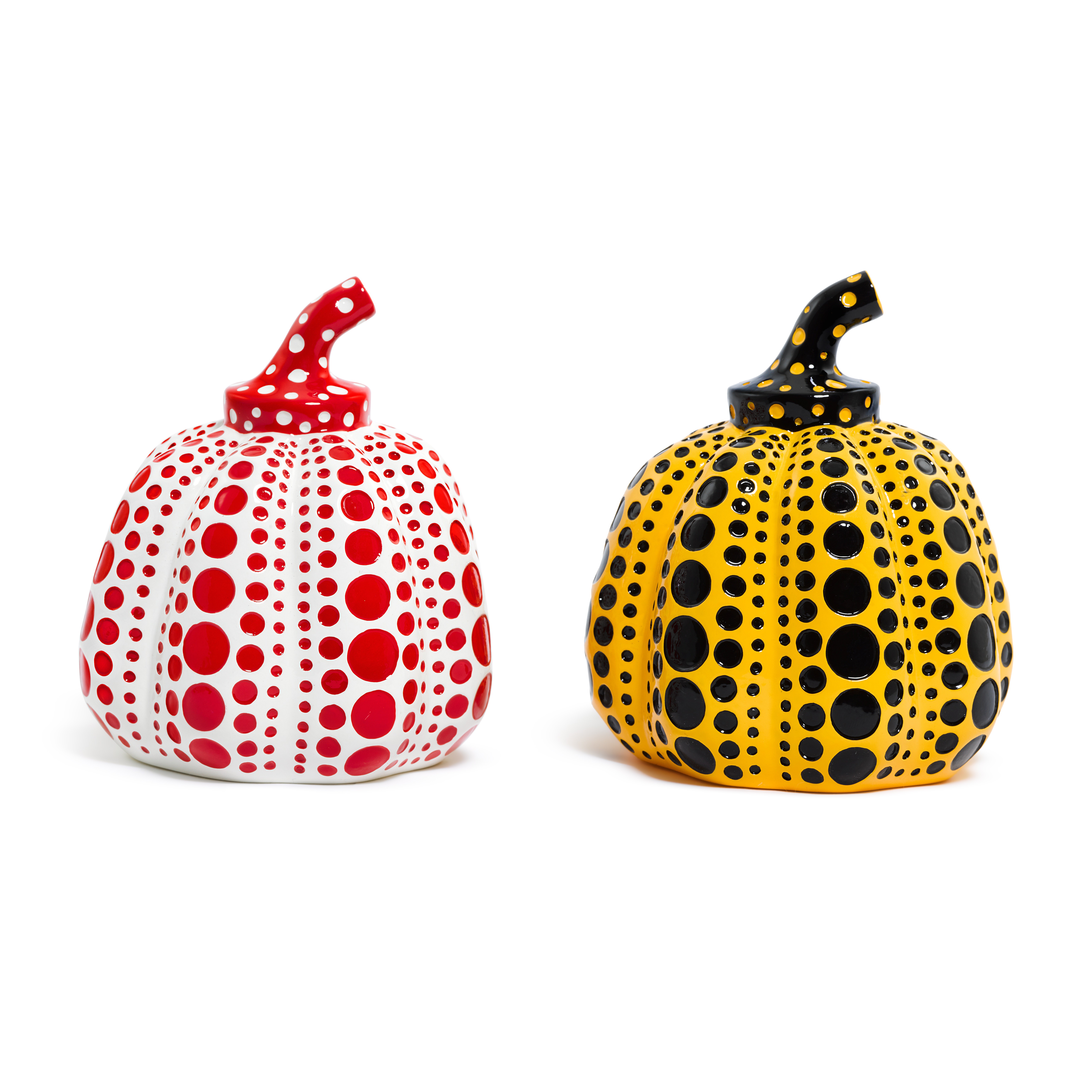 Yayoi Kusama — Pumpkin (Red); and Pumpkin (Yellow) (Two Works)