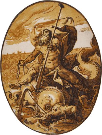 Oceanus (Neptune) (Bartsch 232; Hollstein 367; Bialler 27)