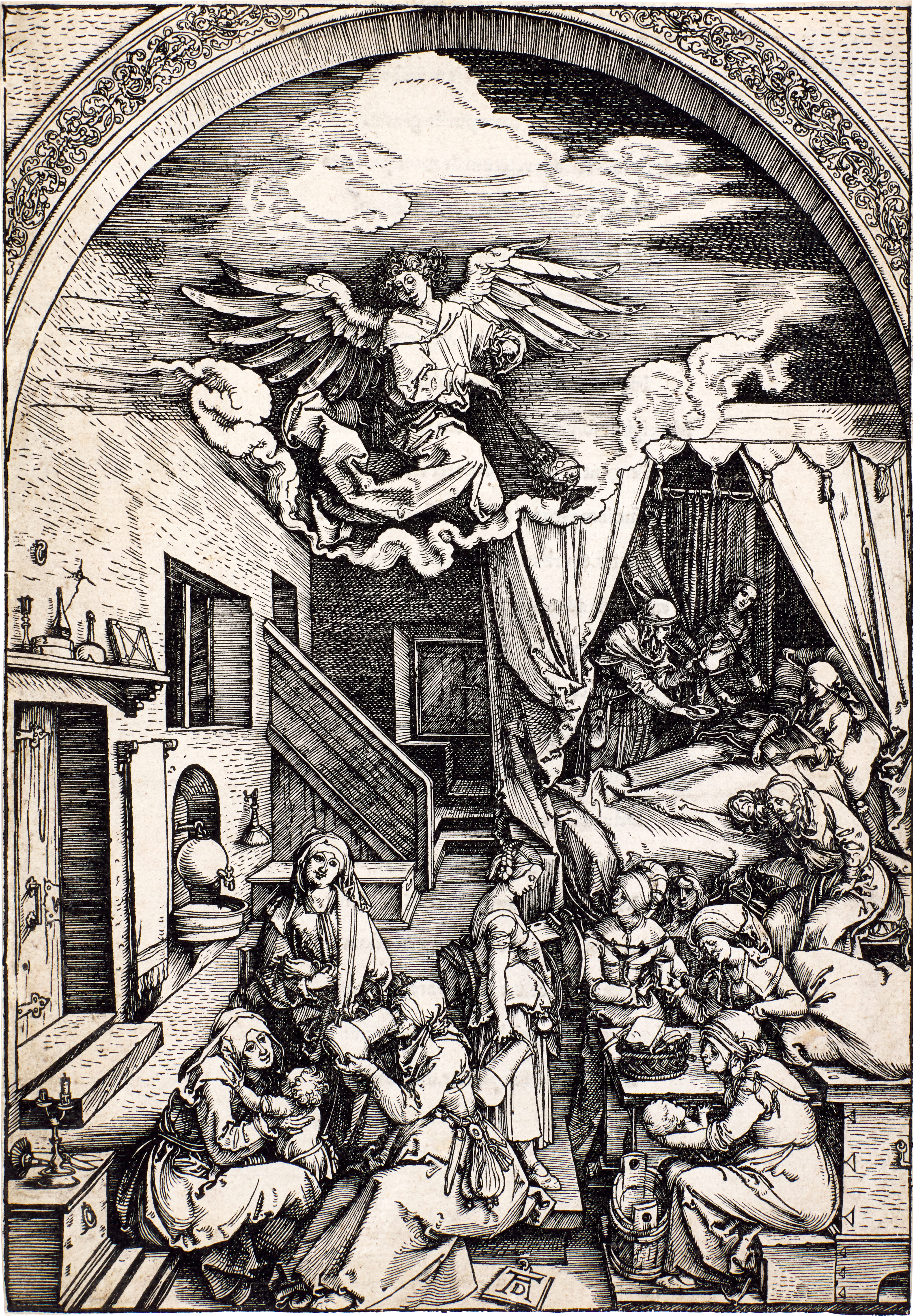 Albrecht Dürer — The Birth of the Virgin (B. 80; M., Holl. 192)