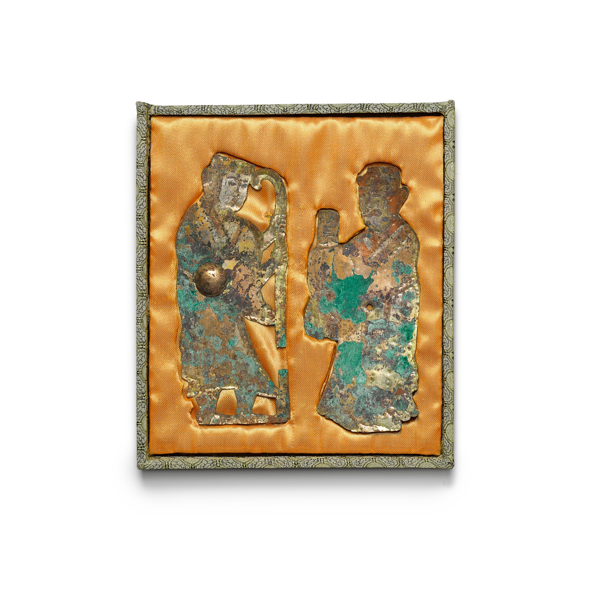 Unknown (Historical) — 遼 鎏金銀人物形牌一對