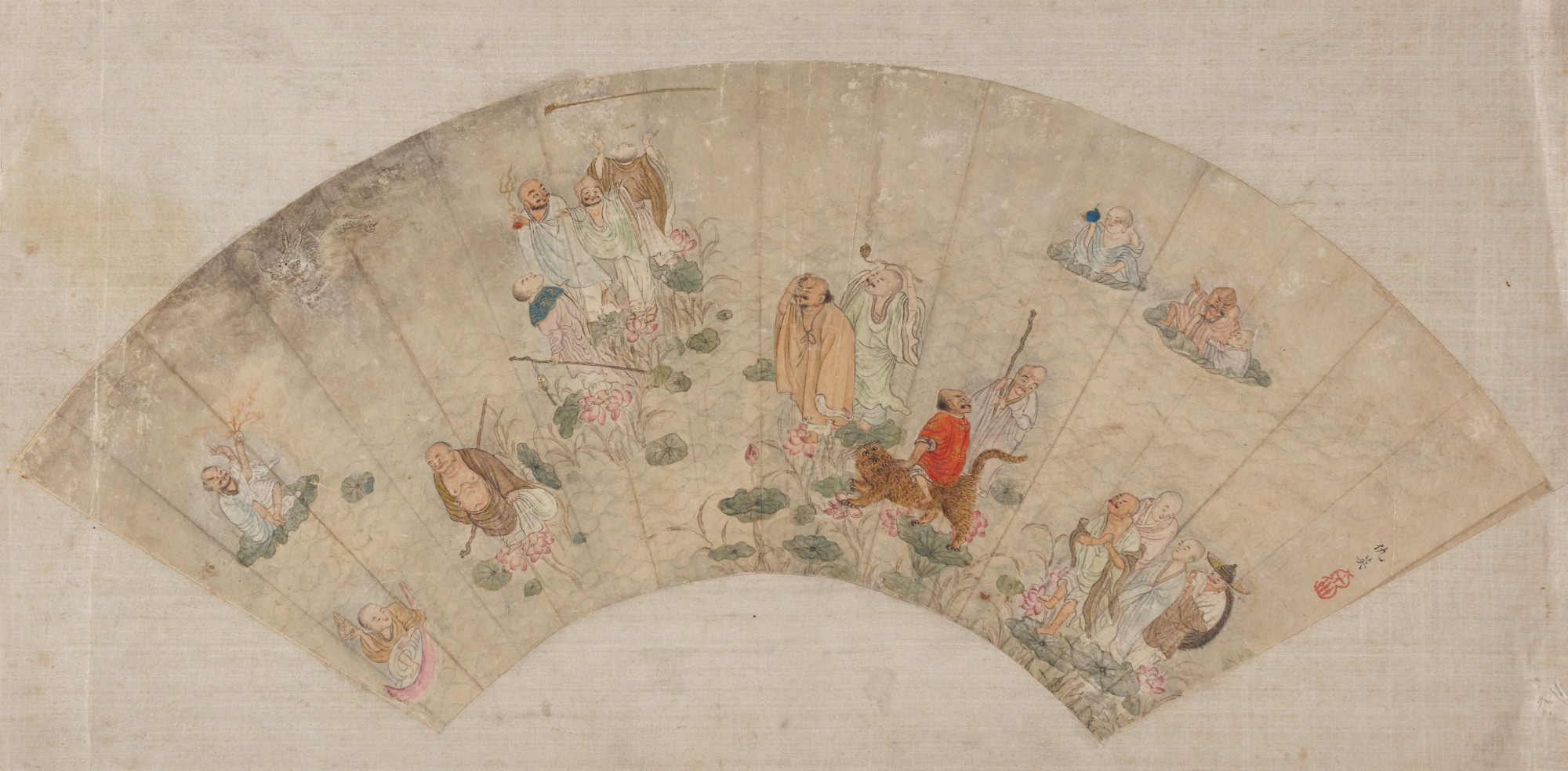 A fan painting of Immortals — 十九/二十世紀 神仙圖扇面 設色紙本