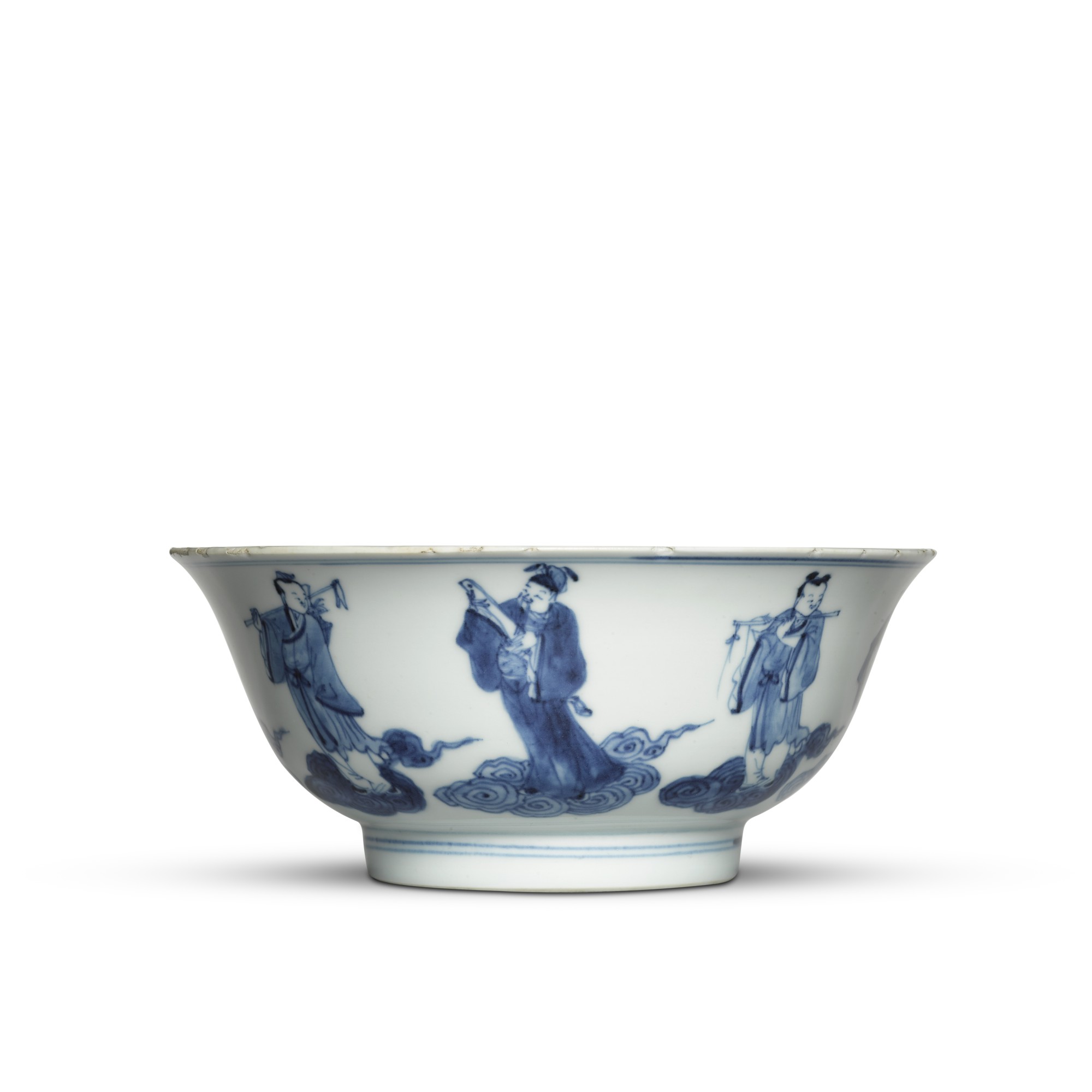 A blue and white 'Eight Immortals' bowl — 清乾隆 青花八仙紋碗 《大清乾隆年製》款