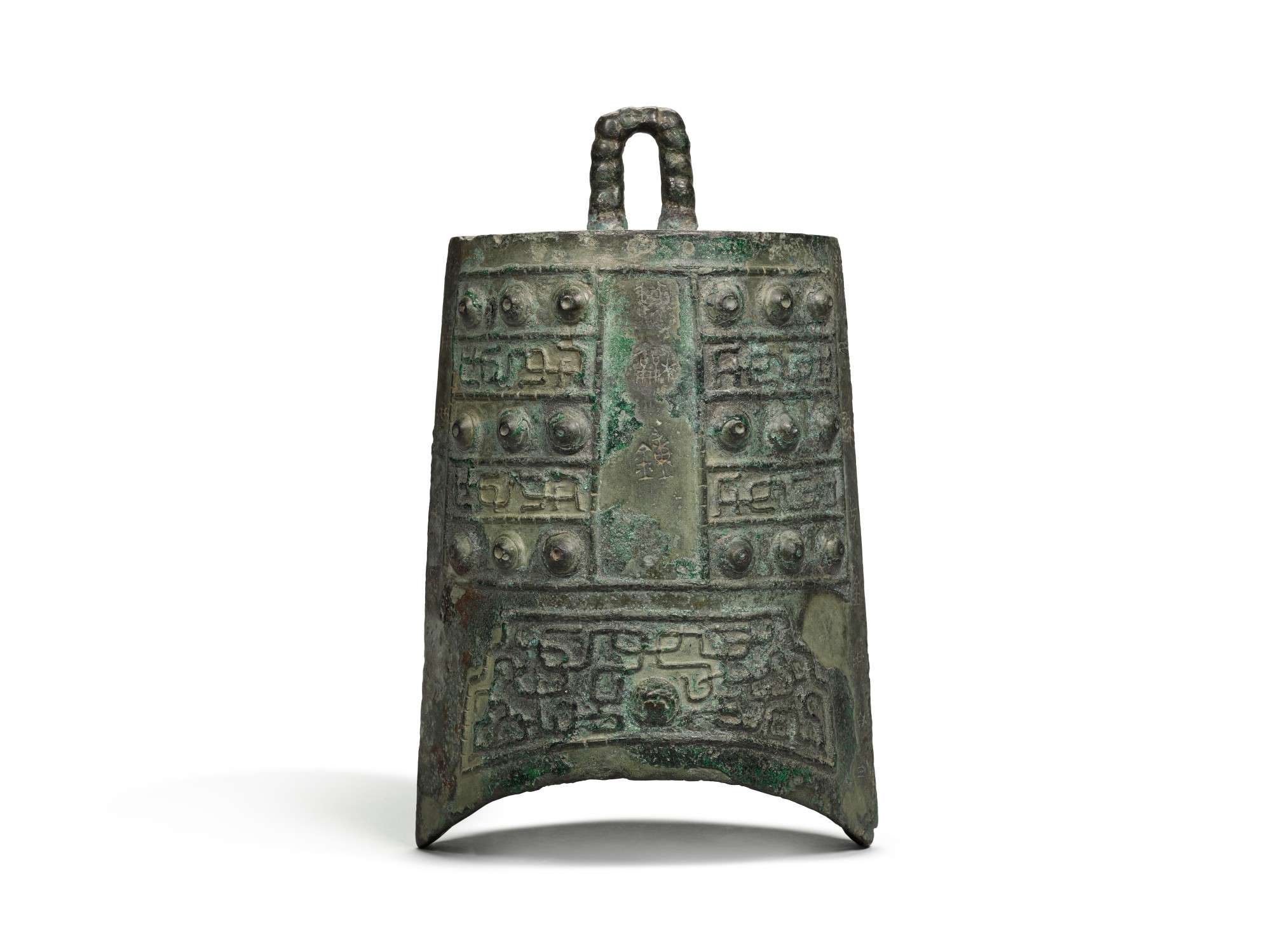 A rare inscribed archaic bronze bell — 春秋末 邾君鍾
