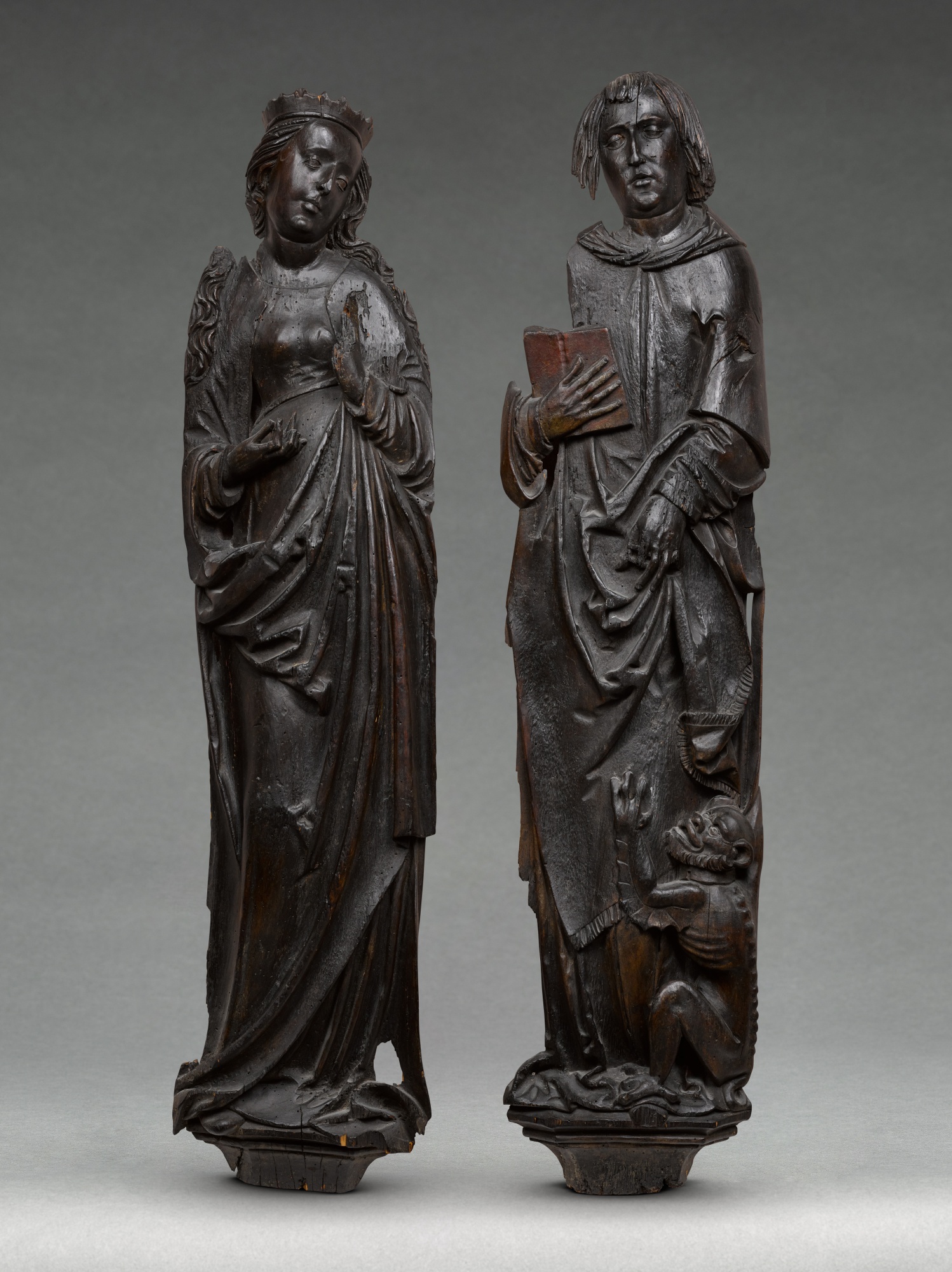 Circle of Tilman Riemenschneider (circa 1460 - 1531) — Pair of reliefs of the Virgin and Saint John