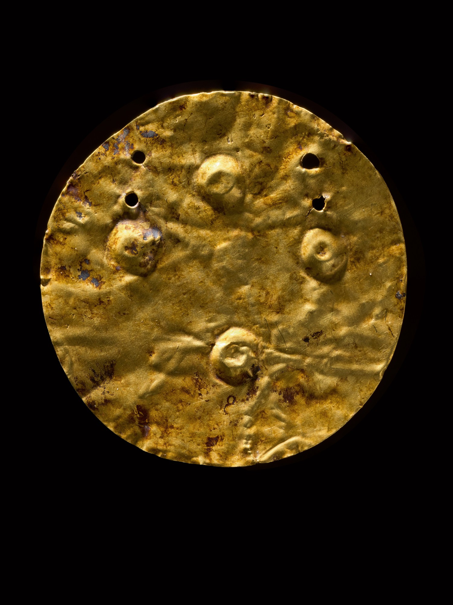 A Gold Disk — A Gold Disk, Late Neolithic/Eneolithic/Early Copper Age, Balaton-Lasinja-Culture (Period I), 4200-4000 B.C.
