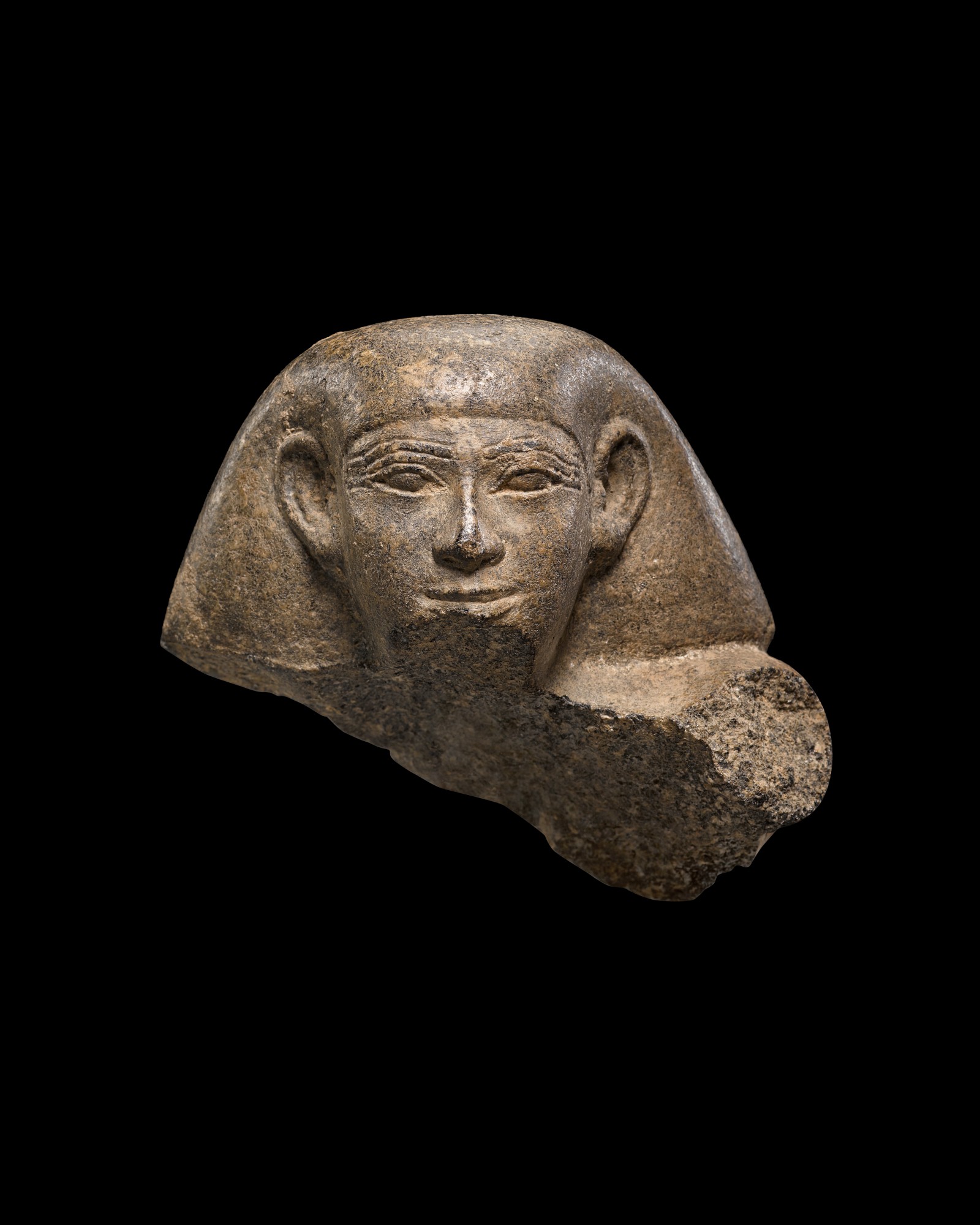 Egyptian Granite Head of a Man