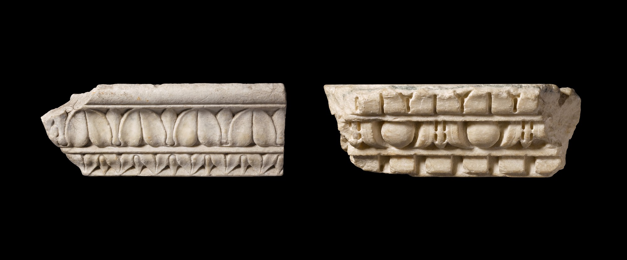 Two Roman Marble Architectural Relief Fragments — Two Roman Marble Architectural Relief Fragments, 1st/2nd Century A.D.