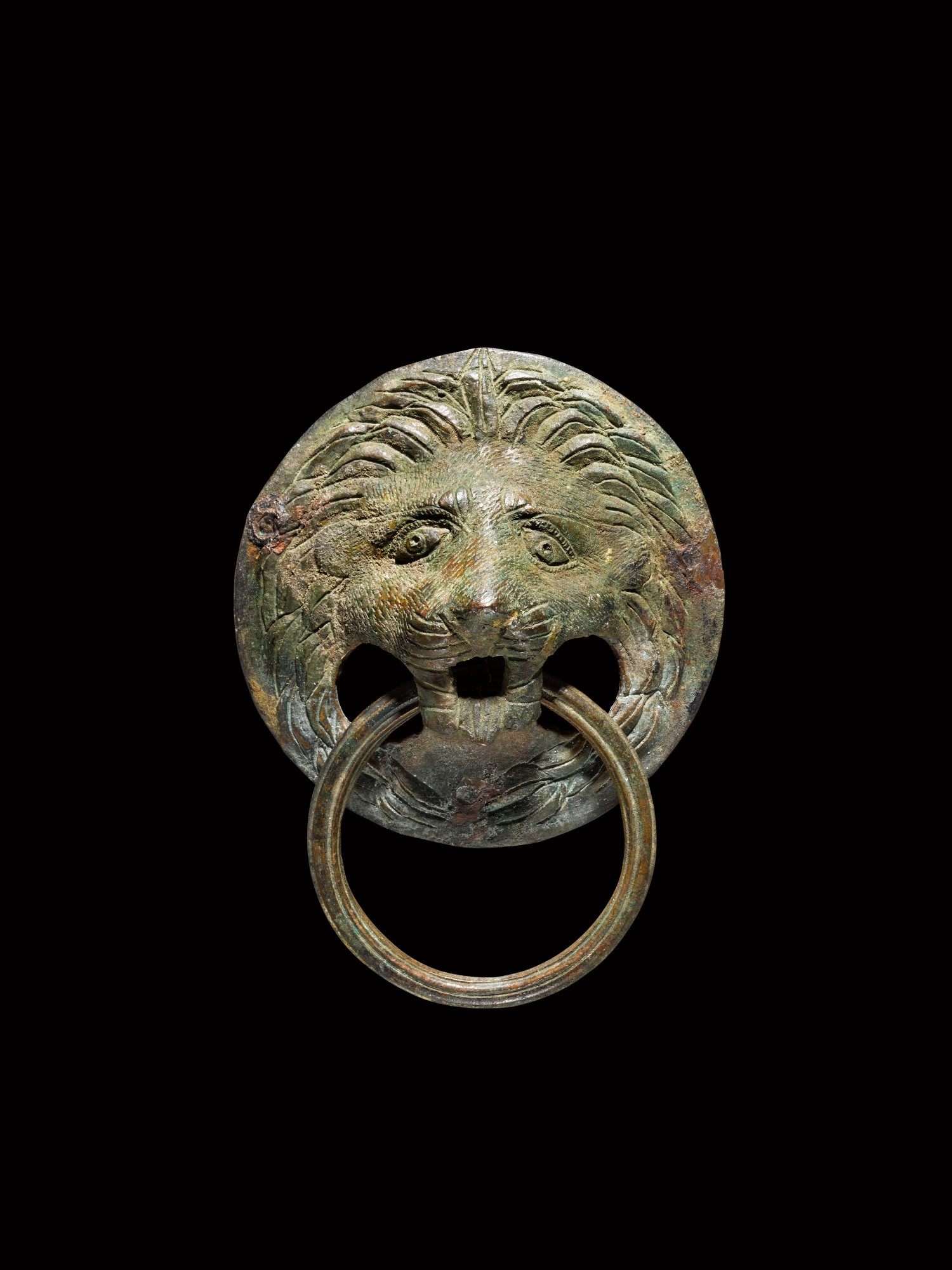 A Roman Bronze Lion Head Handle, 2nd/3rd Century A.D.