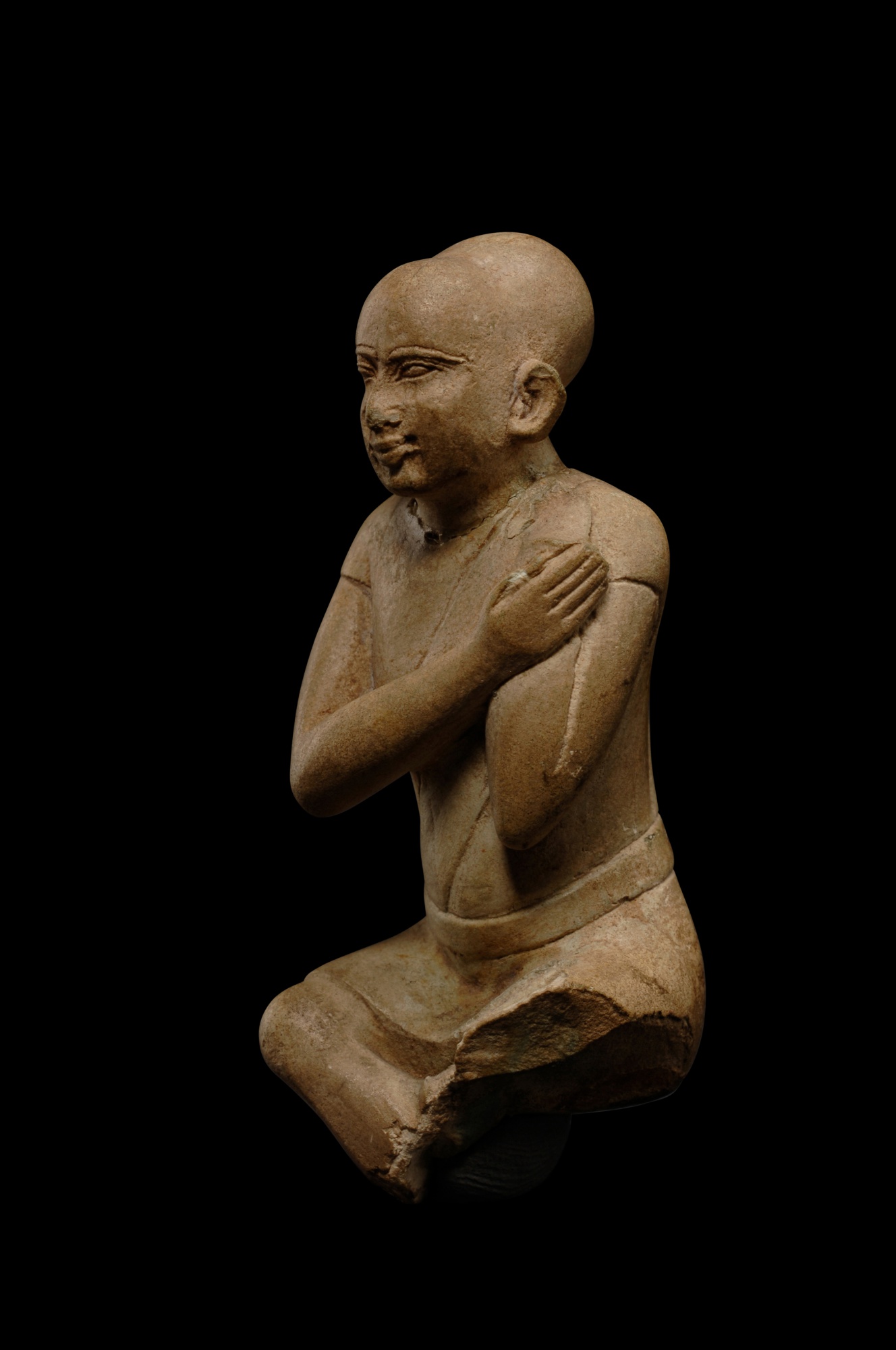 An Egyptian Pale Green Faience Figure of a Dwarf — An Egyptian Pale Green Faience Figure of a Dwarf, 26th/30th Dynasty, 664-342 B.C.