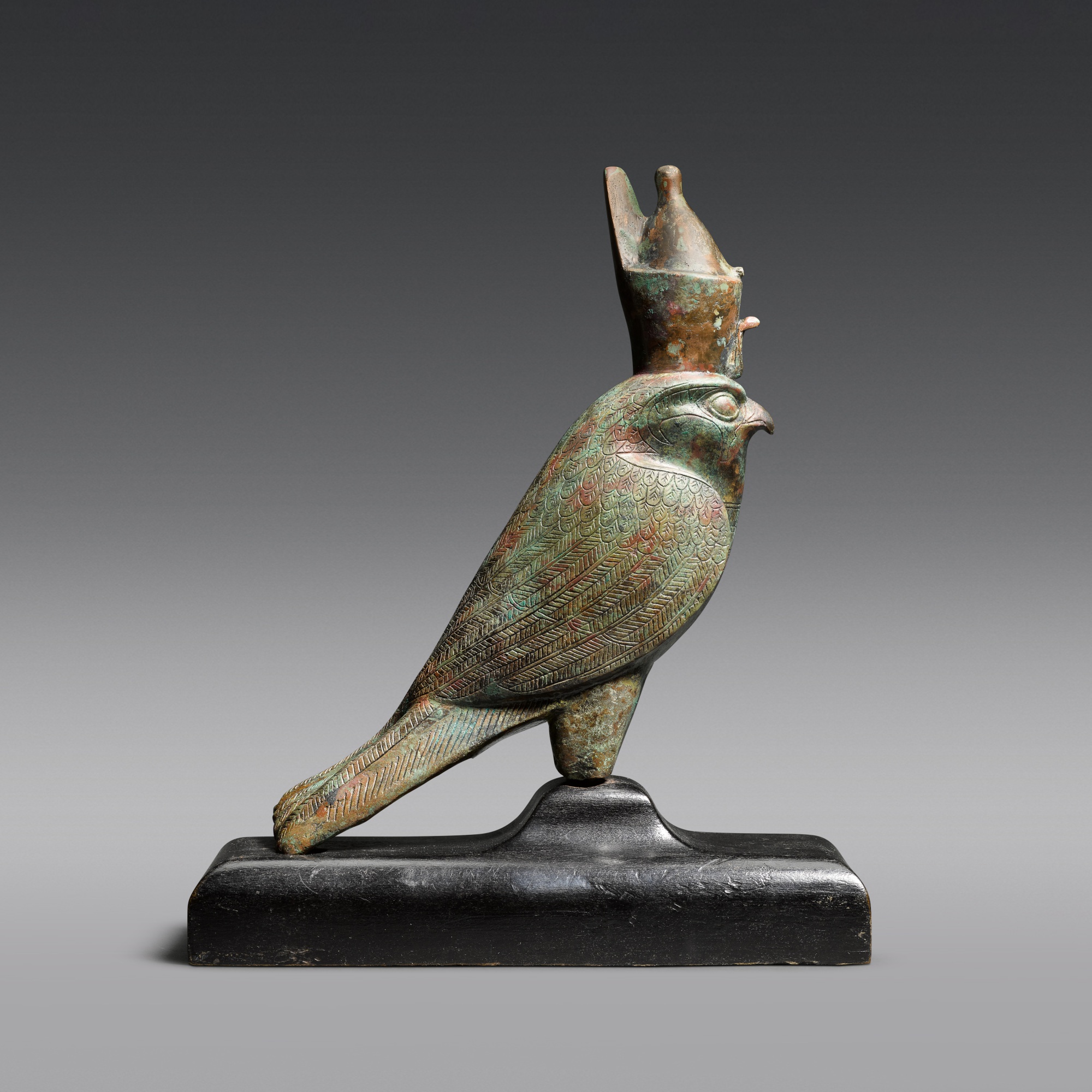 Another Property — An Egyptian Bronze Figure of the Horus Falcon, 26th Dynasty, 664-525 B.C.