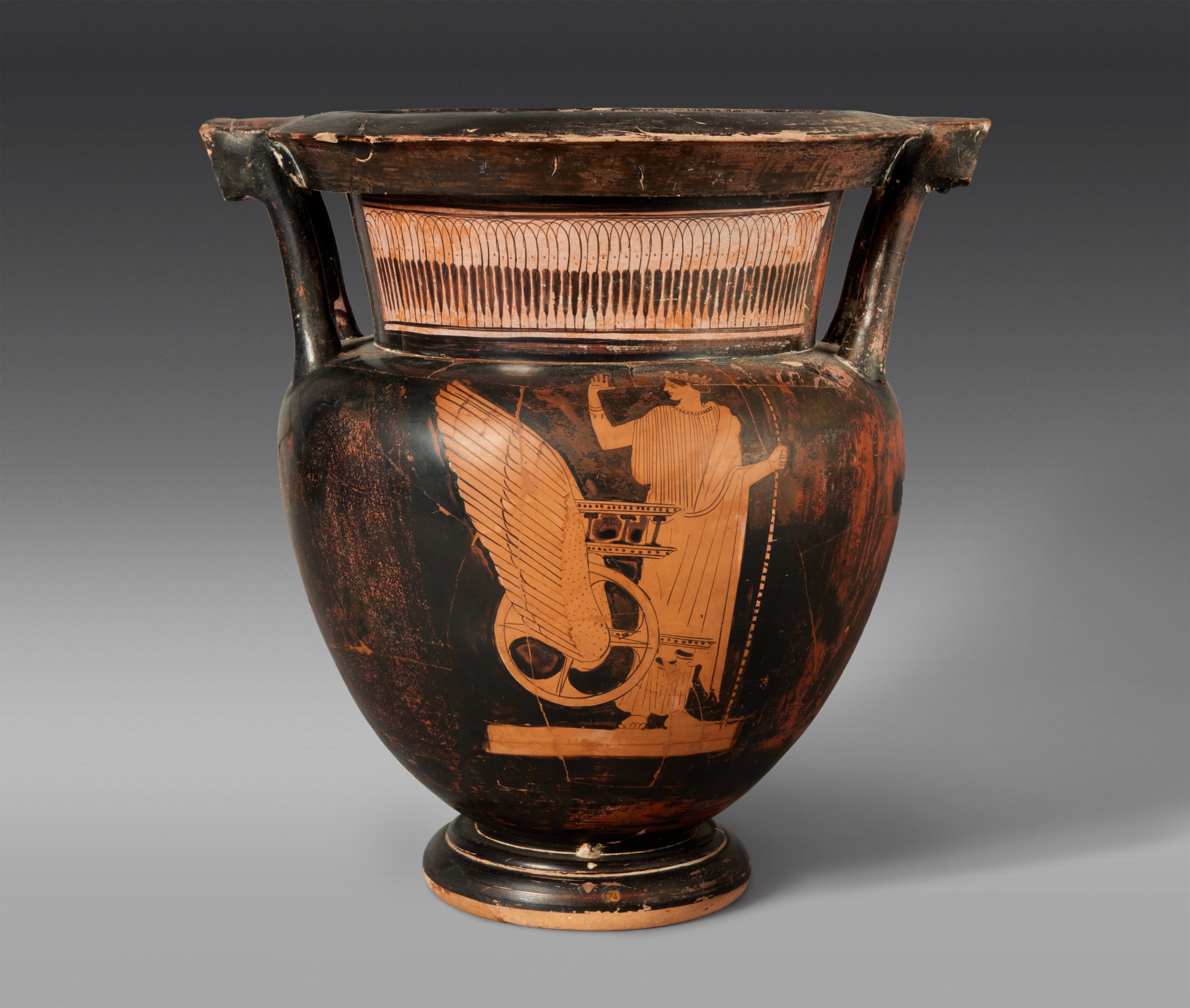 An Attic Red-figured Column Krater, attributed to near the Orchard Painter, circa mid-5th Century B.C.
