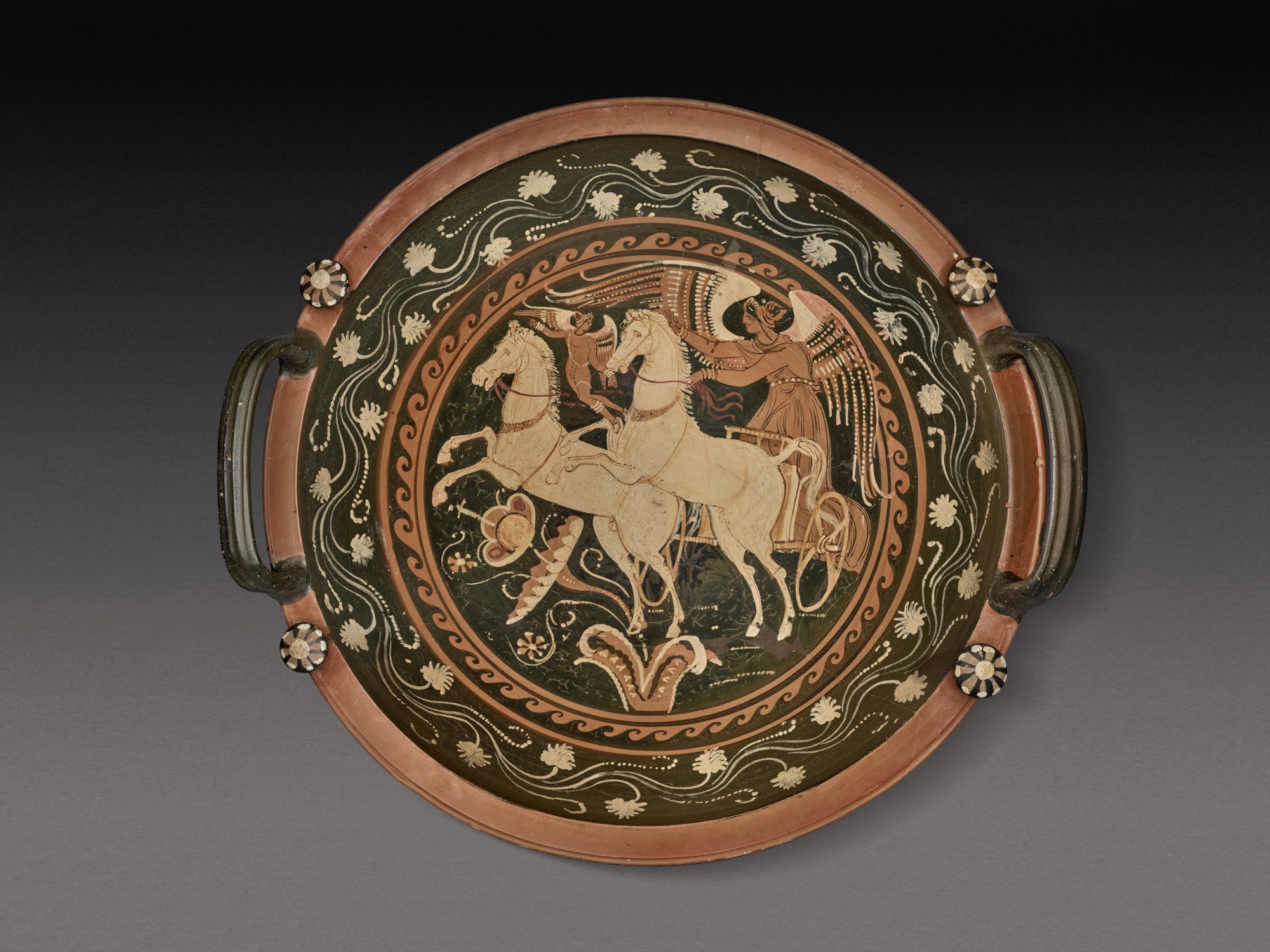 A Large Apulian Red-figured Patera — A Large Apulian Red-figured Patera, attributed to the Stuttgart Group, circa 330-300 B.C.