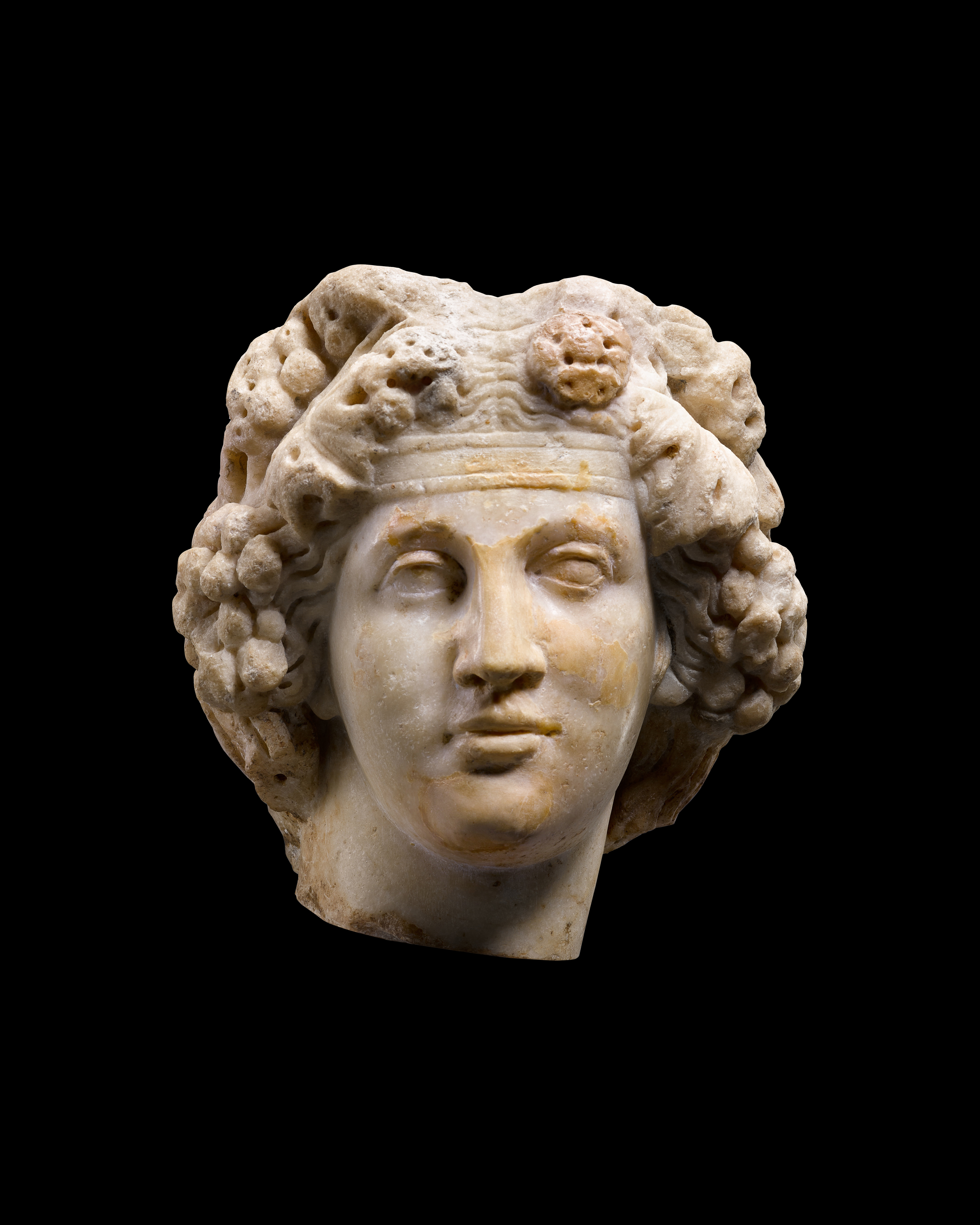 A Roman Marble Head of Dionysos — A Roman Marble Head of Dionysos, circa 2nd Century A.D.