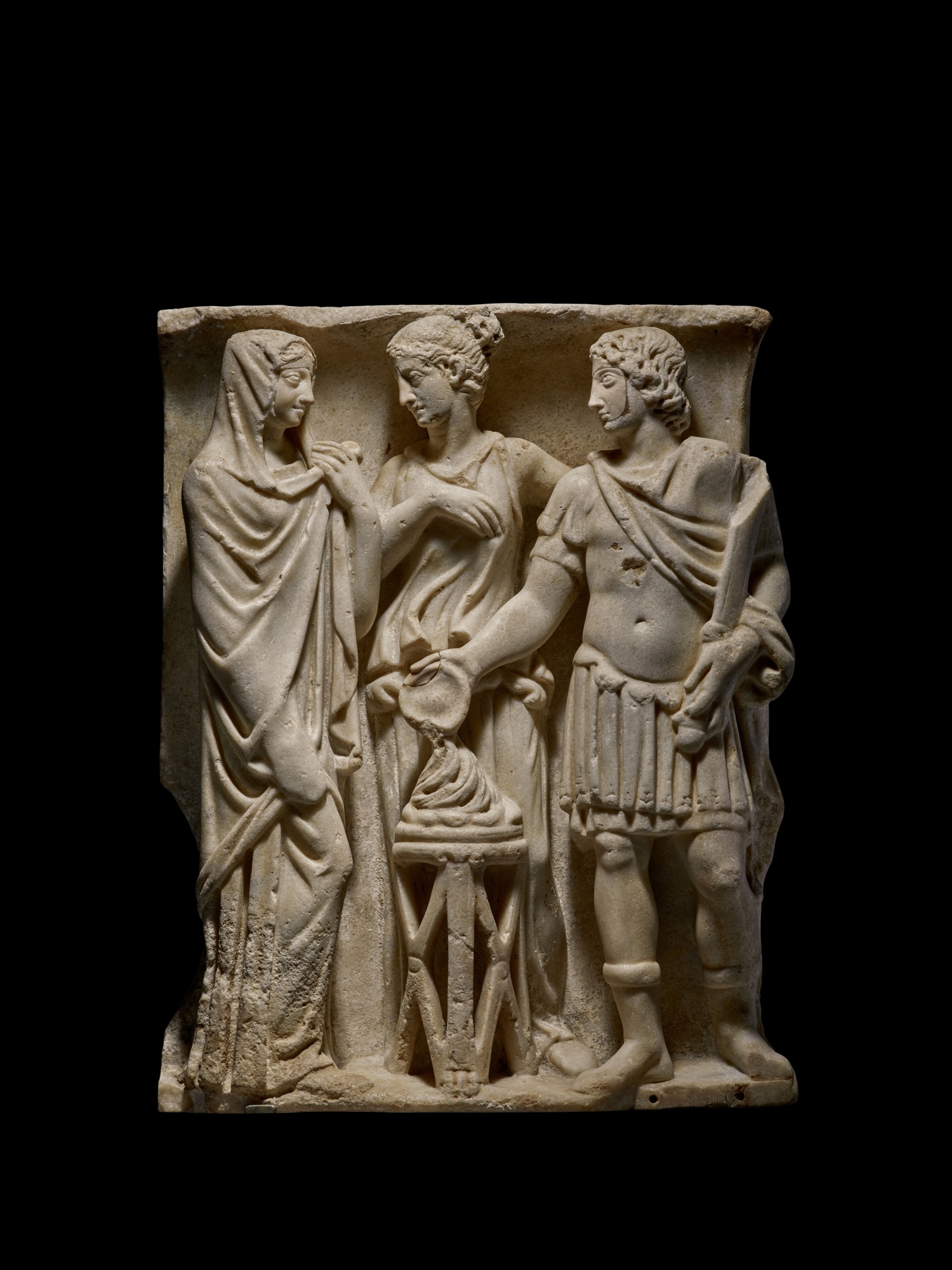 A Roman Marble Sarcophagus Fragment — A Roman Marble Sarcophagus Fragment, circa 3rd Century A.D.