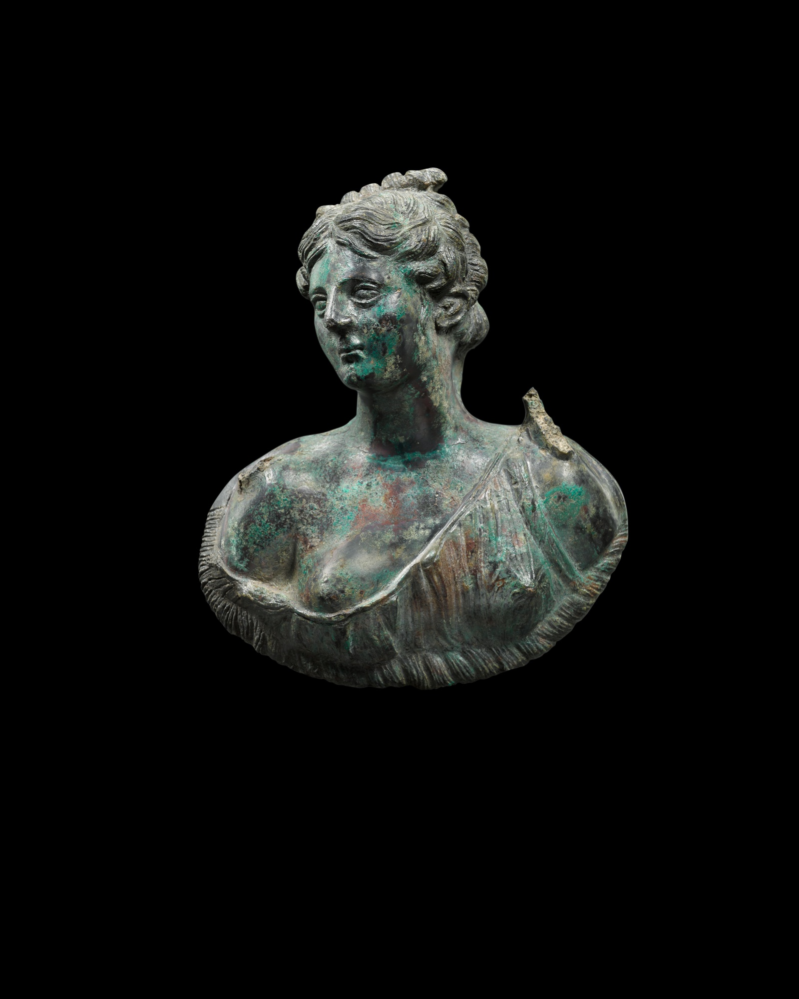 A Roman Bronze Bust of Artemis, circa 2nd Century A.D. — A Roman Bronze Bust of Artemis, circa 2nd Century A.D.