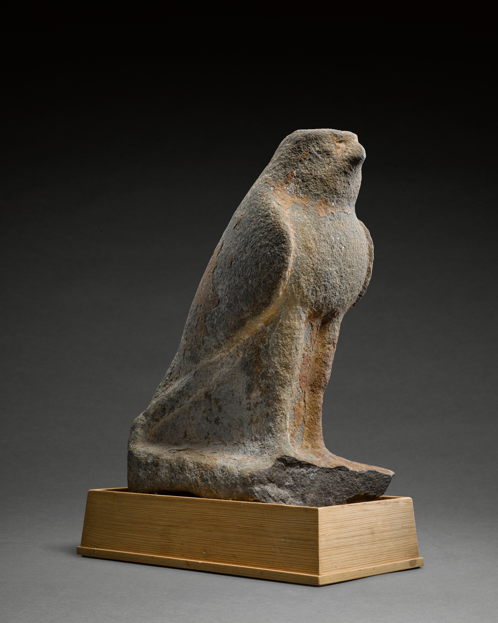 Unknown — A Large Egyptian Basalt Figure of the Horus Falcon, 30th Dynasty/Ptolemaic Period, 380-30 B.C.