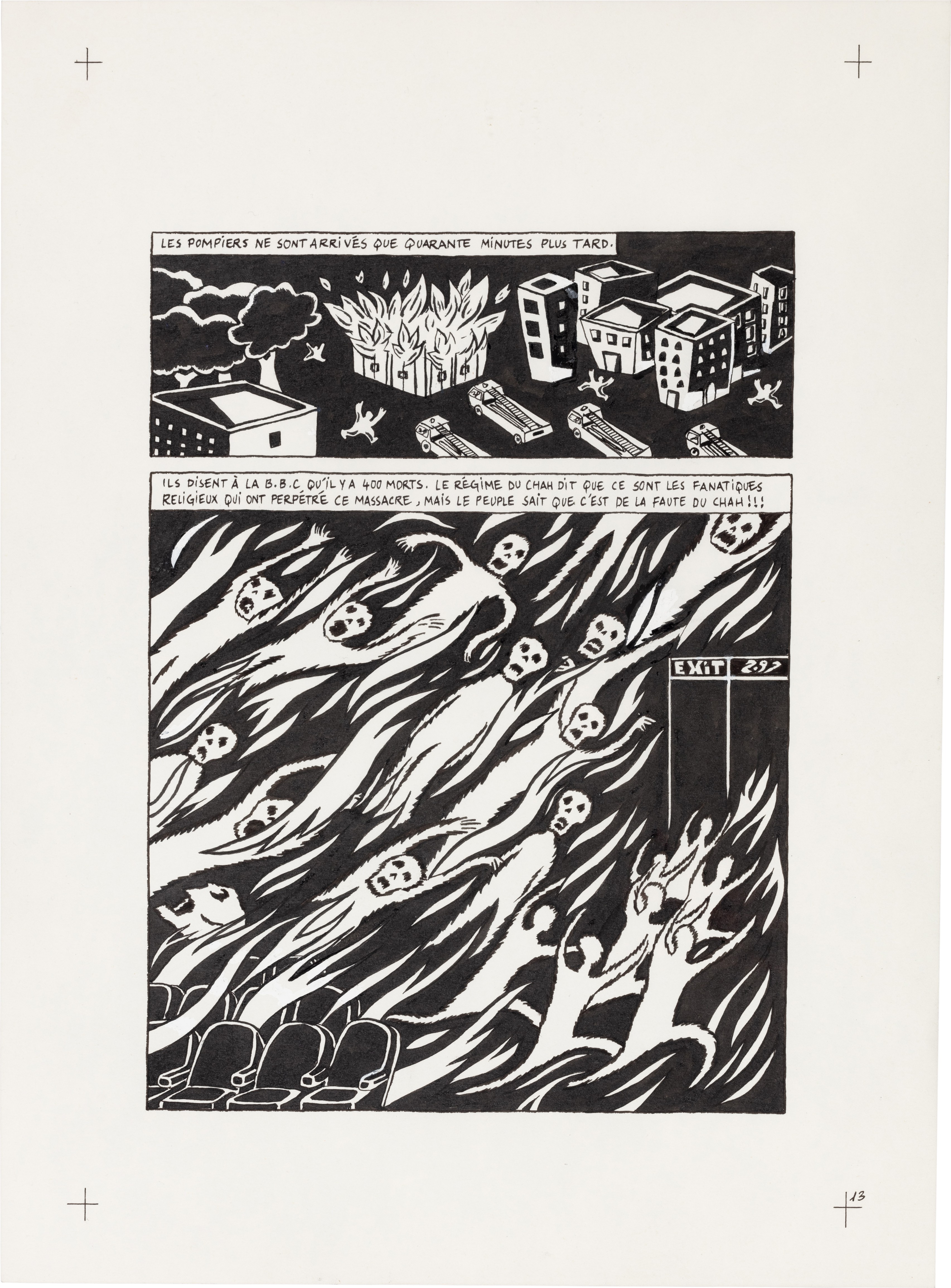 Marjane Satrapi —  Persepolis (Original Book Art, page 13)