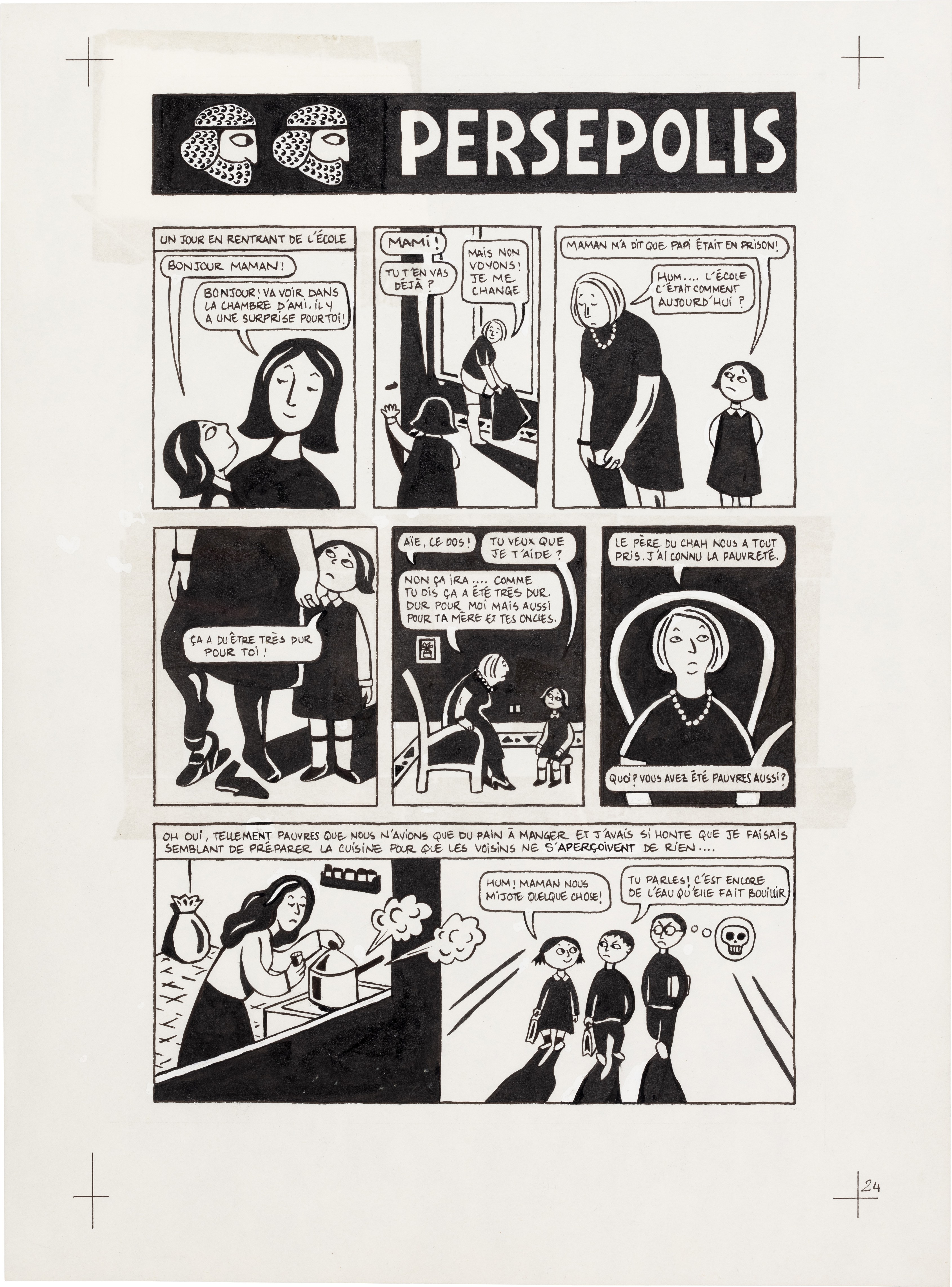 Marjane Satrapi —  Persepolis (Original Book Art, page 24)